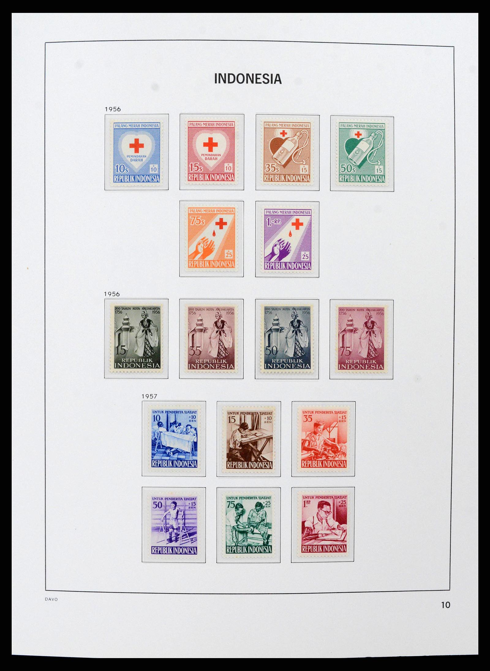 38597 0009 - Postzegelverzameling 38597 Indonesië 1949-2003.