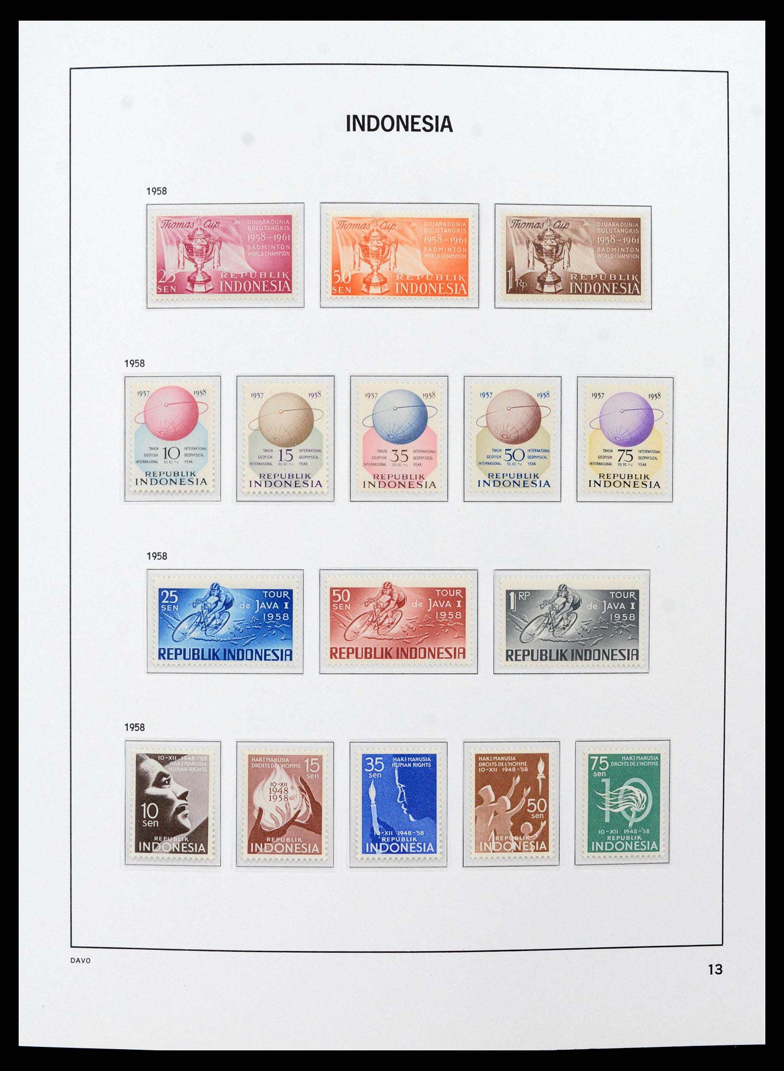 38597 0012 - Postzegelverzameling 38597 Indonesië 1949-2003.