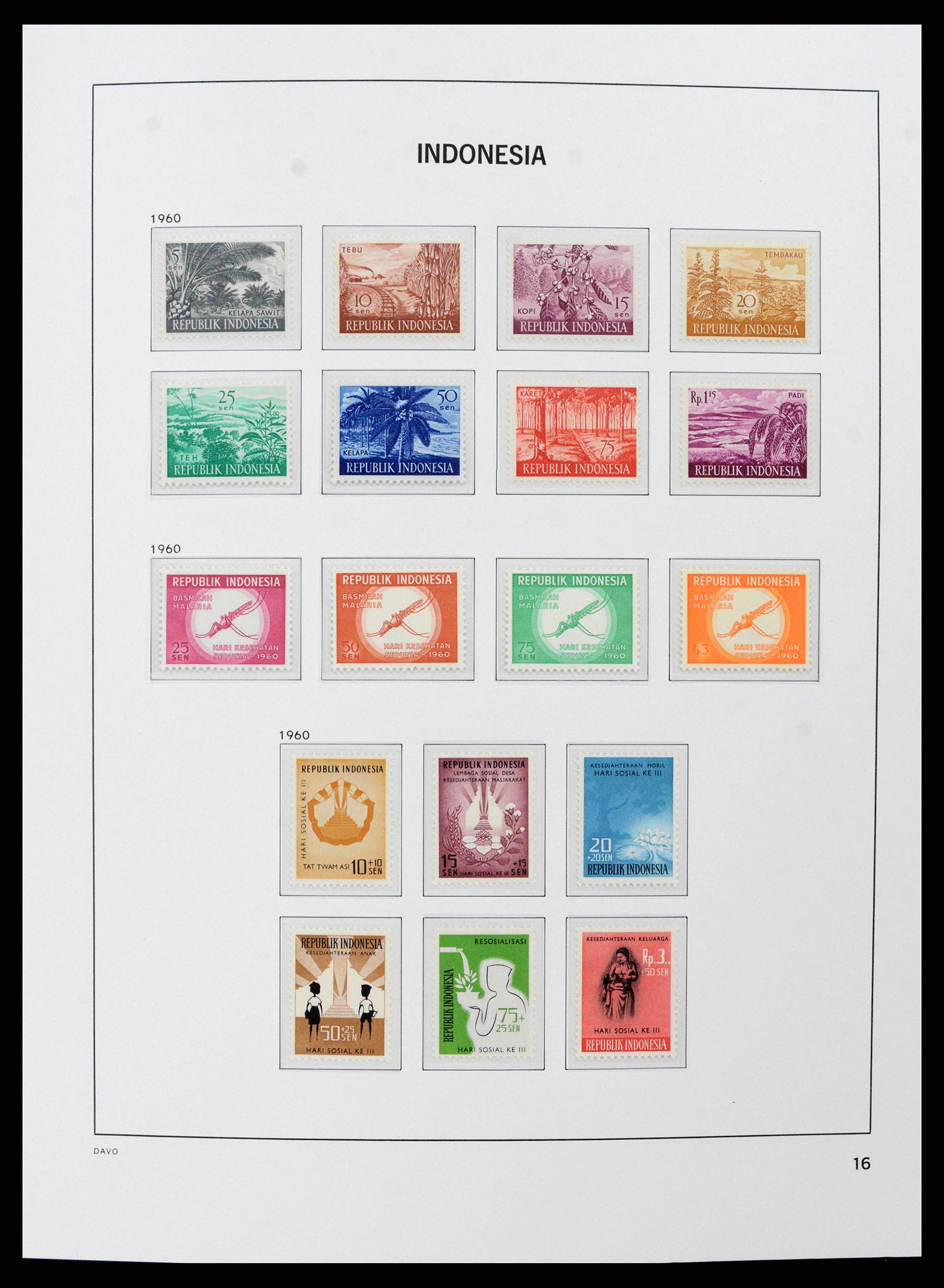 38597 0015 - Postzegelverzameling 38597 Indonesië 1949-2003.