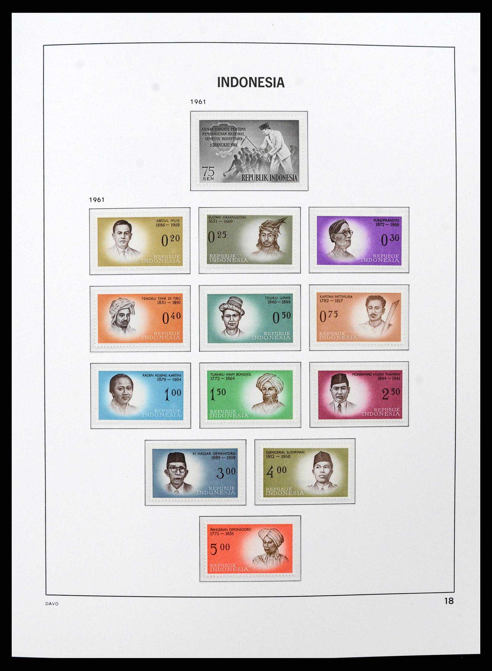 38597 0019 - Postzegelverzameling 38597 Indonesië 1949-2003.