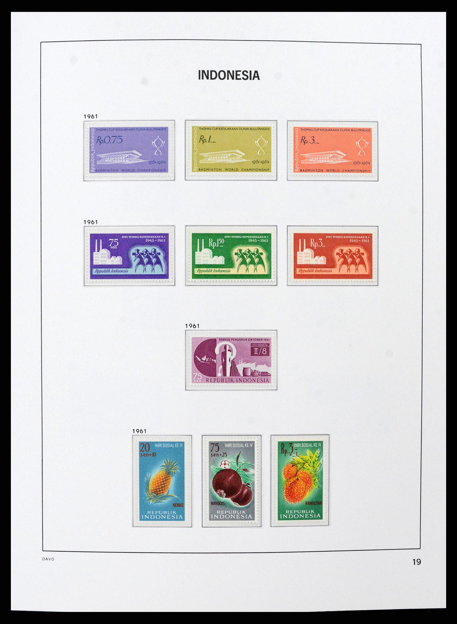 38597 0020 - Postzegelverzameling 38597 Indonesië 1949-2003.