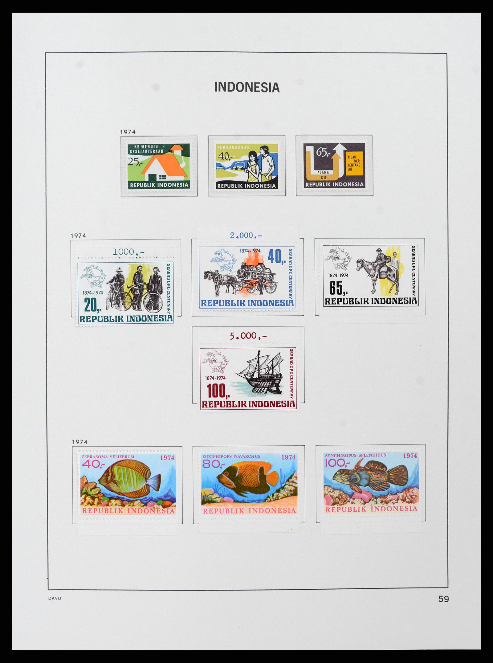 38597 0061 - Stamp collection 38597 Indonesia 1949-2003.