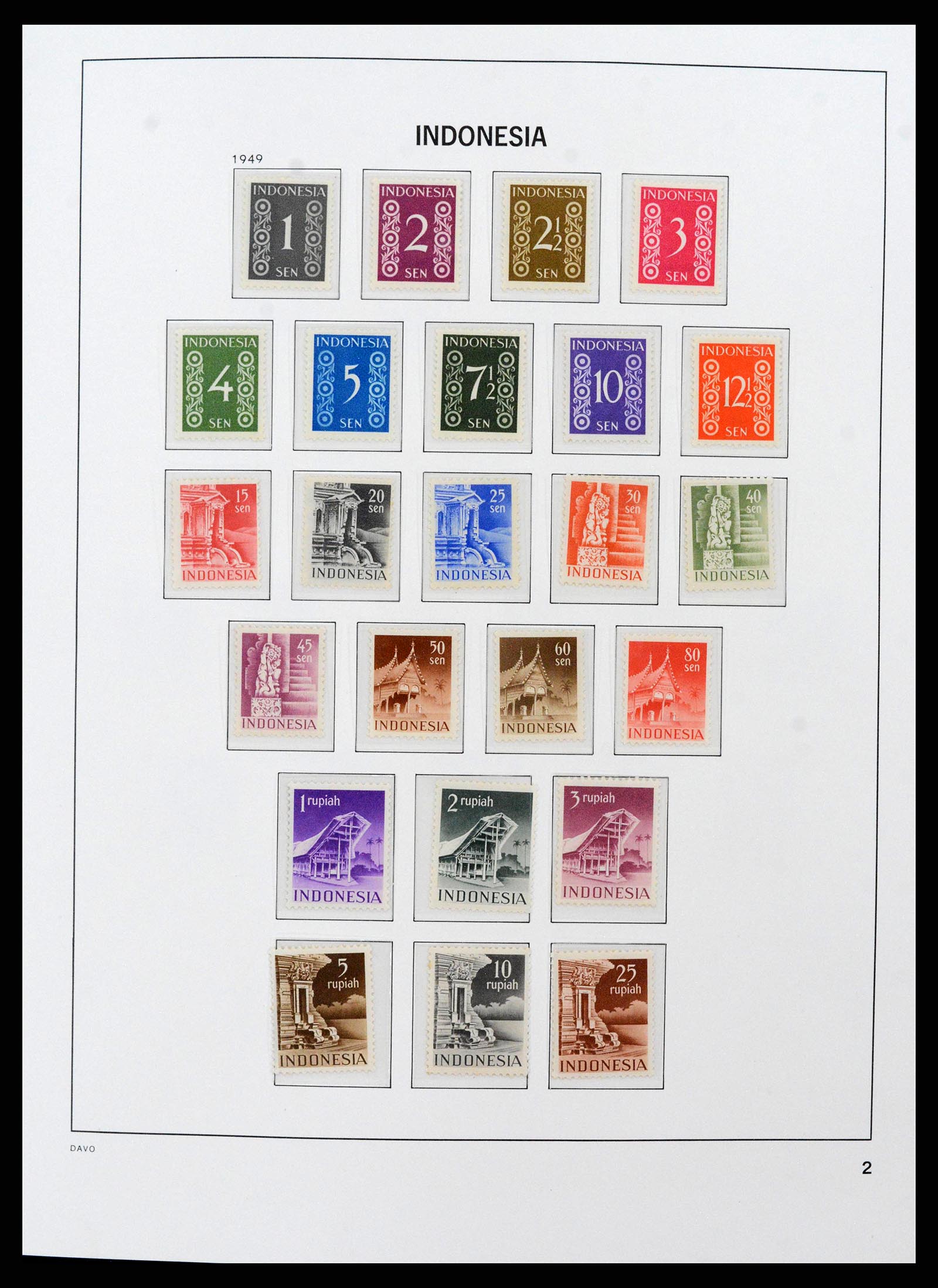 38598 0002 - Postzegelverzameling 38598 Indonesië 1949-2005.
