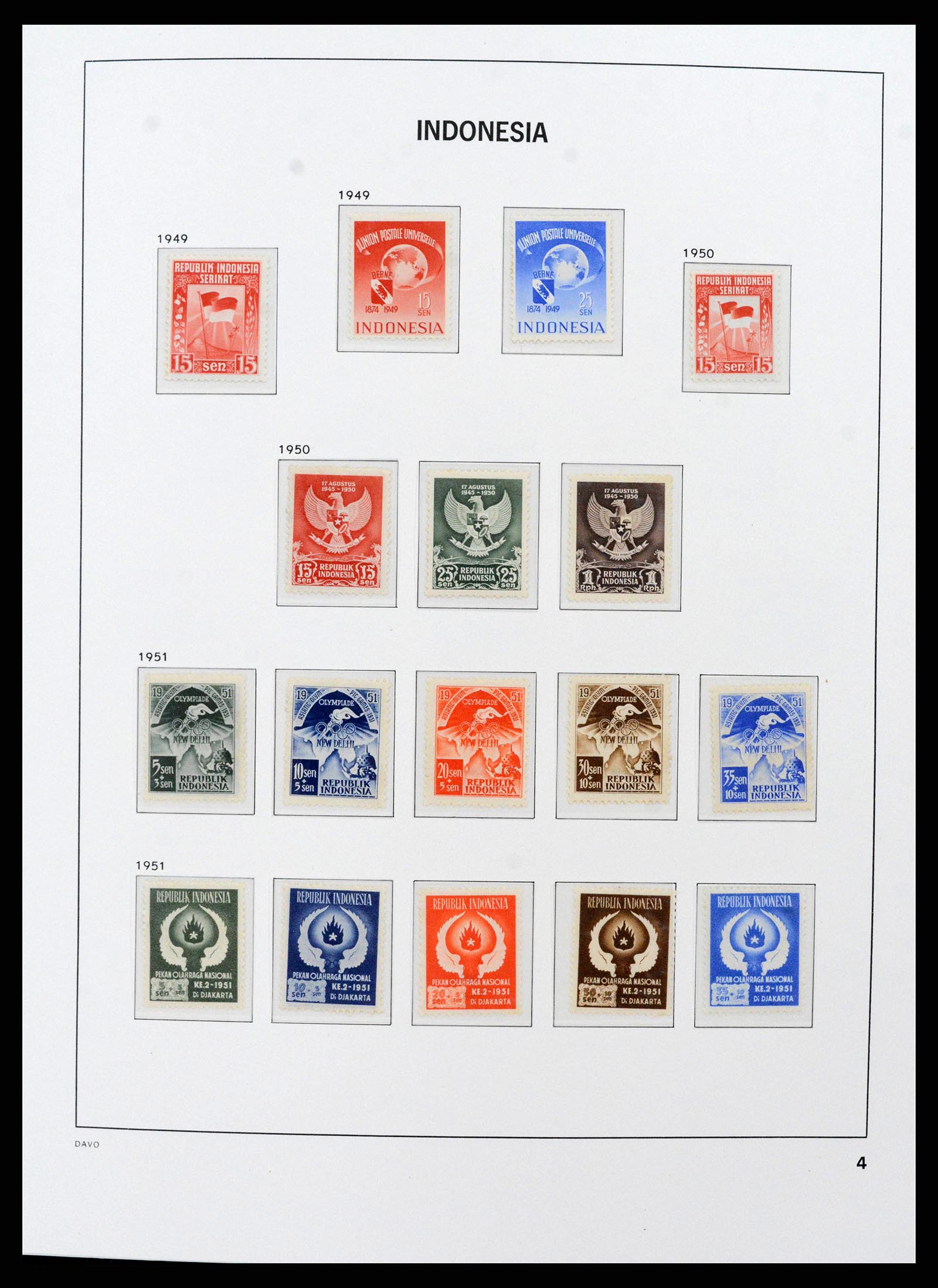 38598 0004 - Postzegelverzameling 38598 Indonesië 1949-2005.