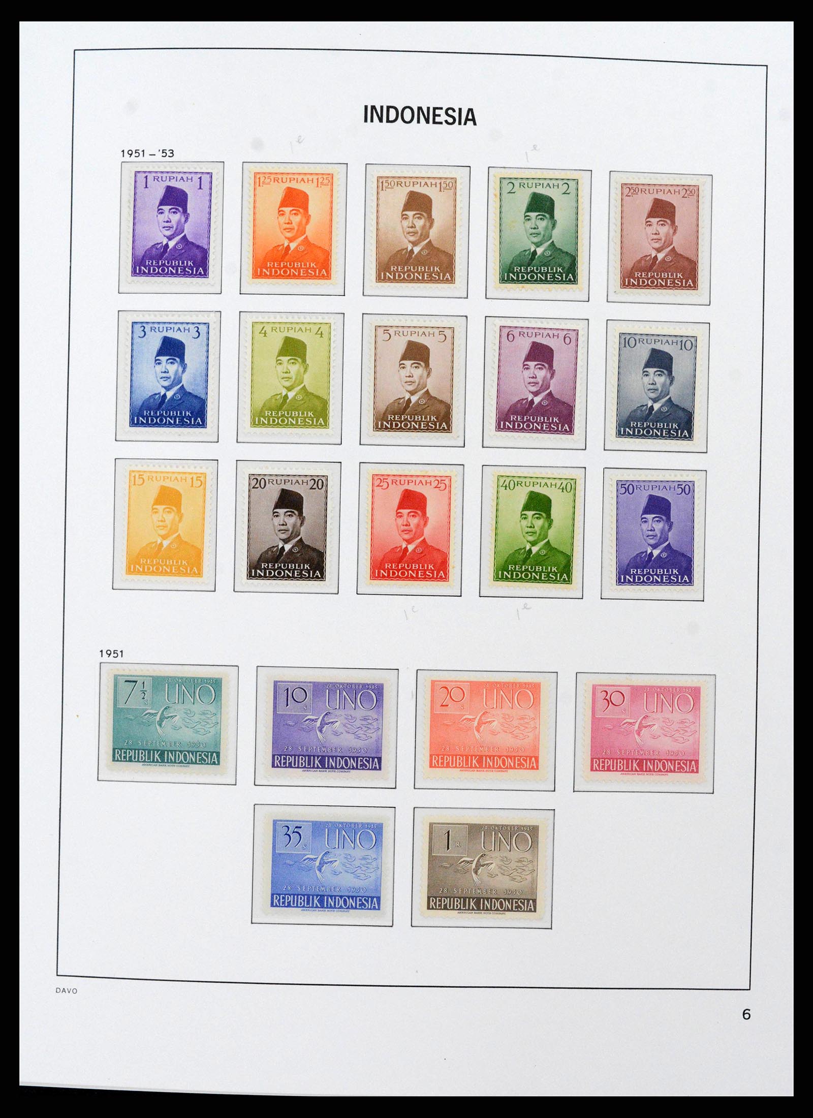 38598 0006 - Postzegelverzameling 38598 Indonesië 1949-2005.