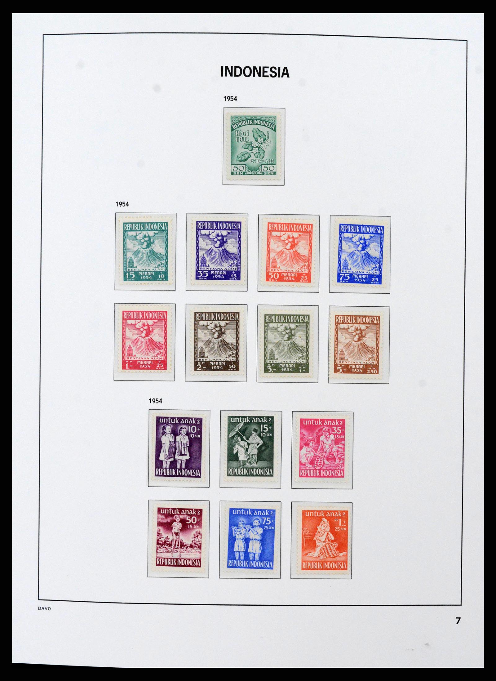 38598 0007 - Postzegelverzameling 38598 Indonesië 1949-2005.