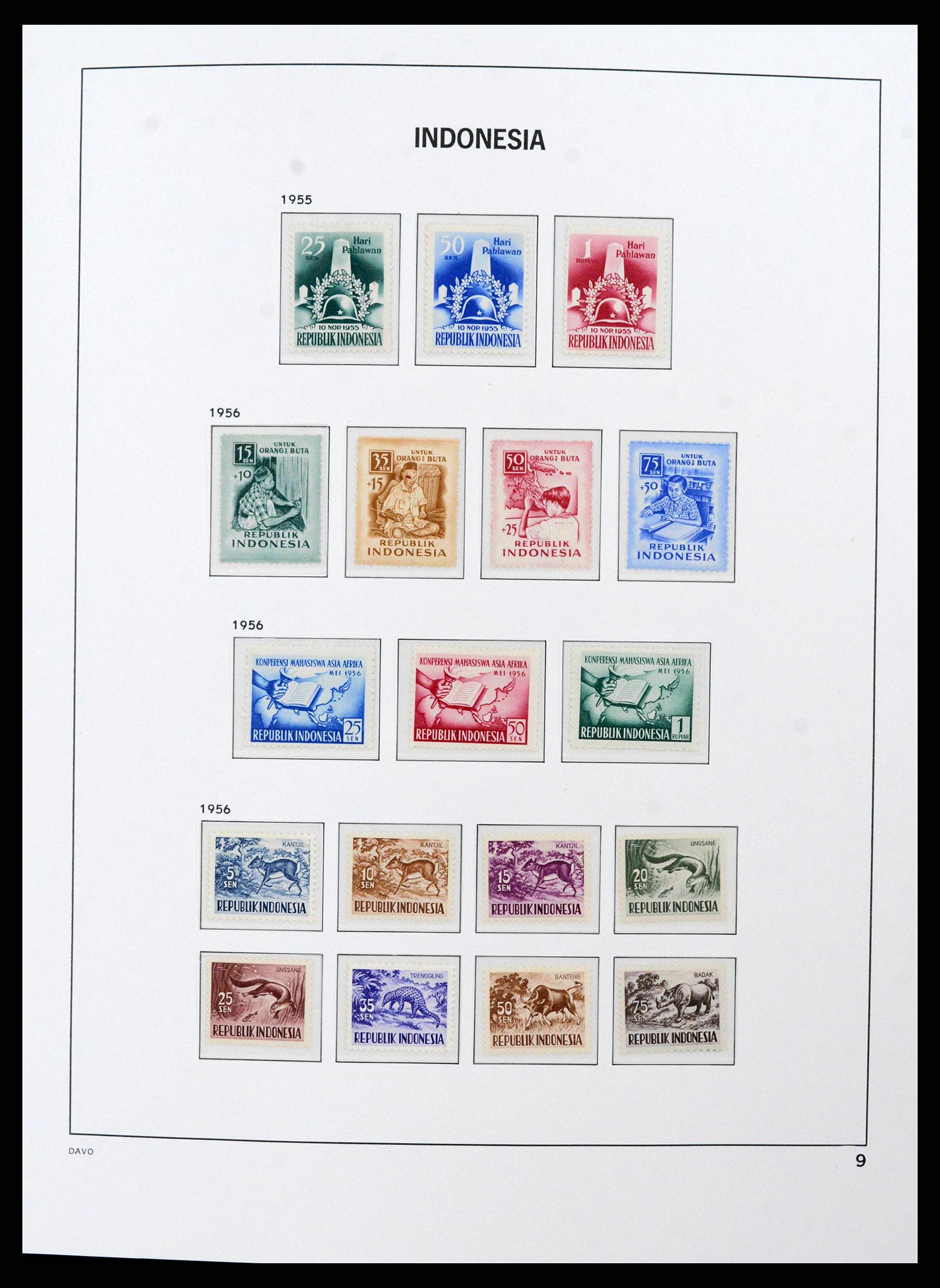 38598 0009 - Postzegelverzameling 38598 Indonesië 1949-2005.