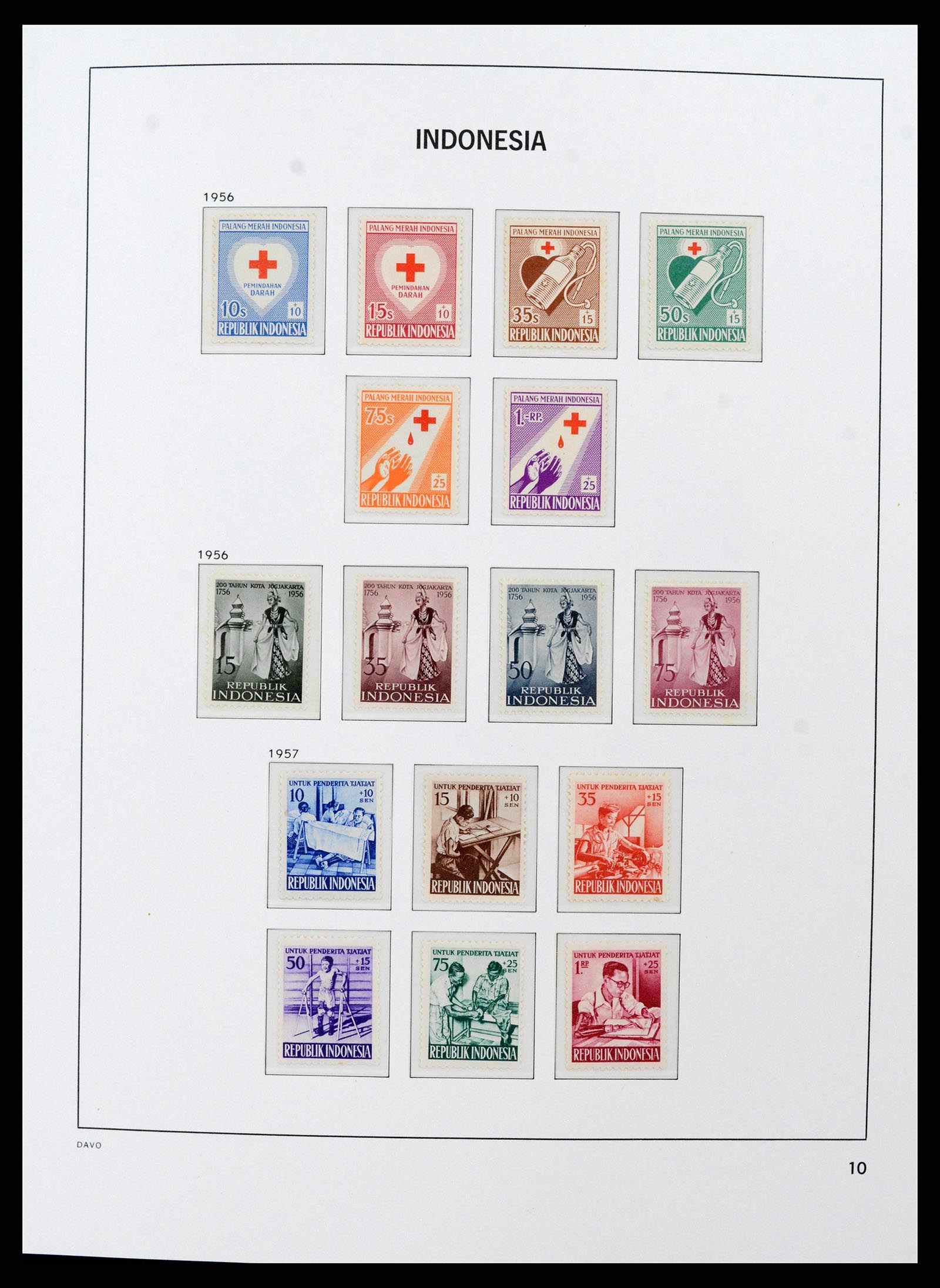 38598 0010 - Postzegelverzameling 38598 Indonesië 1949-2005.