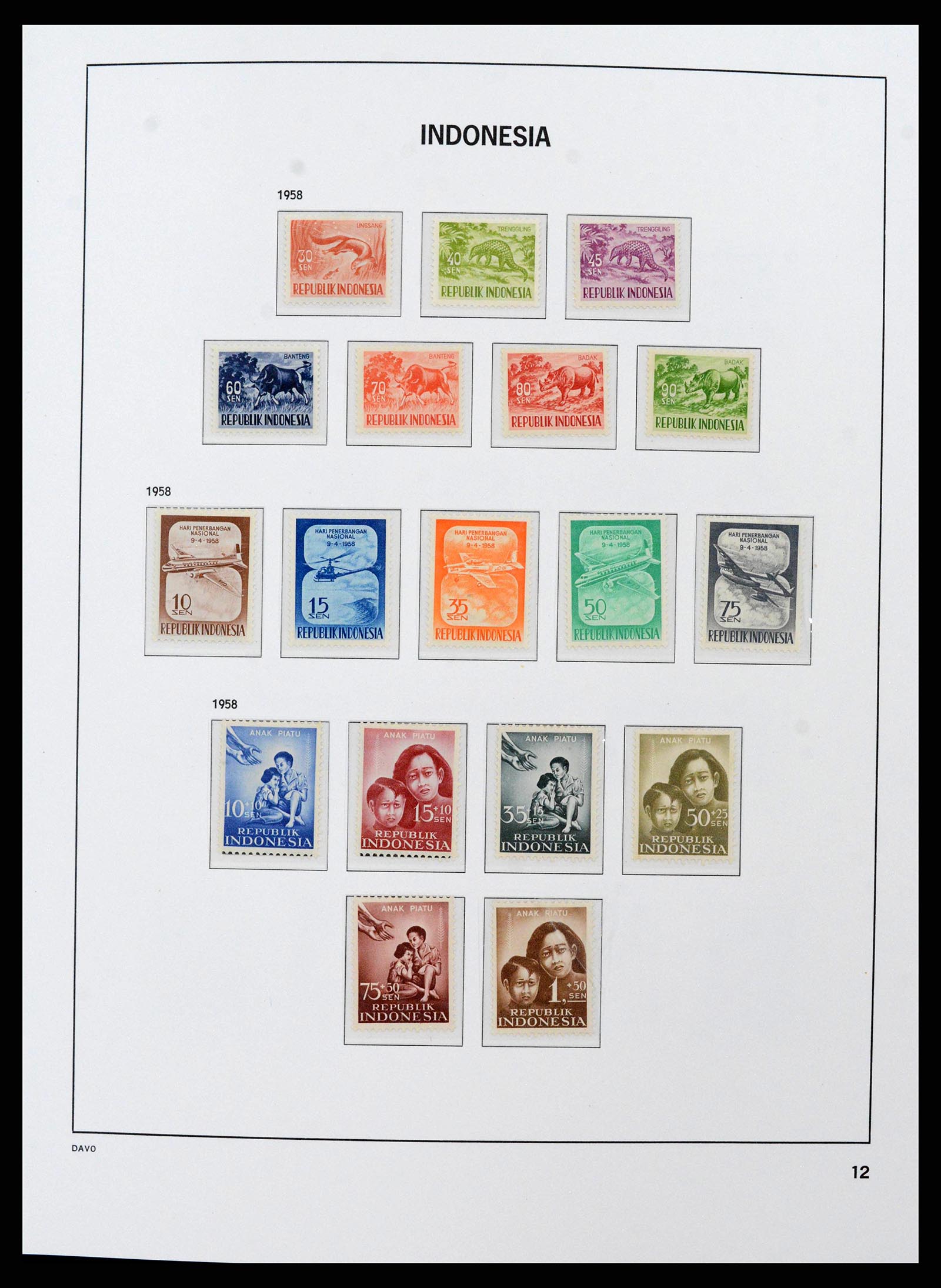 38598 0012 - Postzegelverzameling 38598 Indonesië 1949-2005.