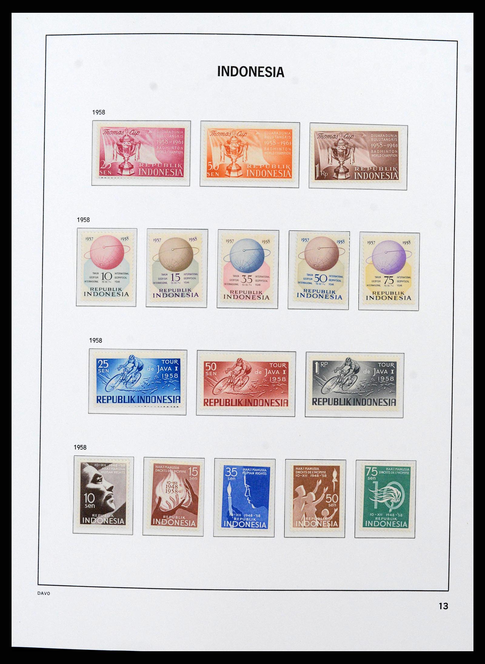 38598 0013 - Postzegelverzameling 38598 Indonesië 1949-2005.