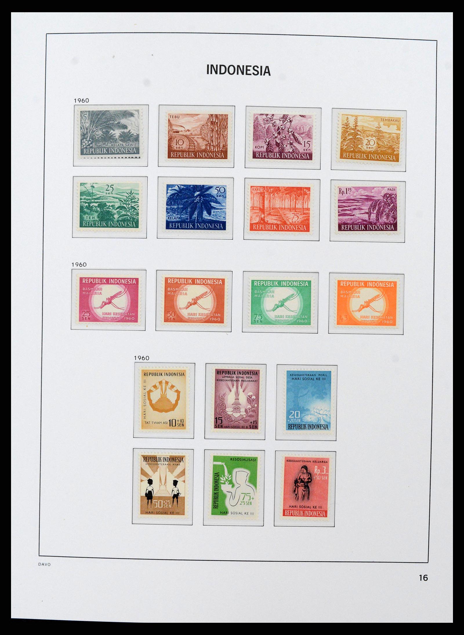 38598 0016 - Postzegelverzameling 38598 Indonesië 1949-2005.
