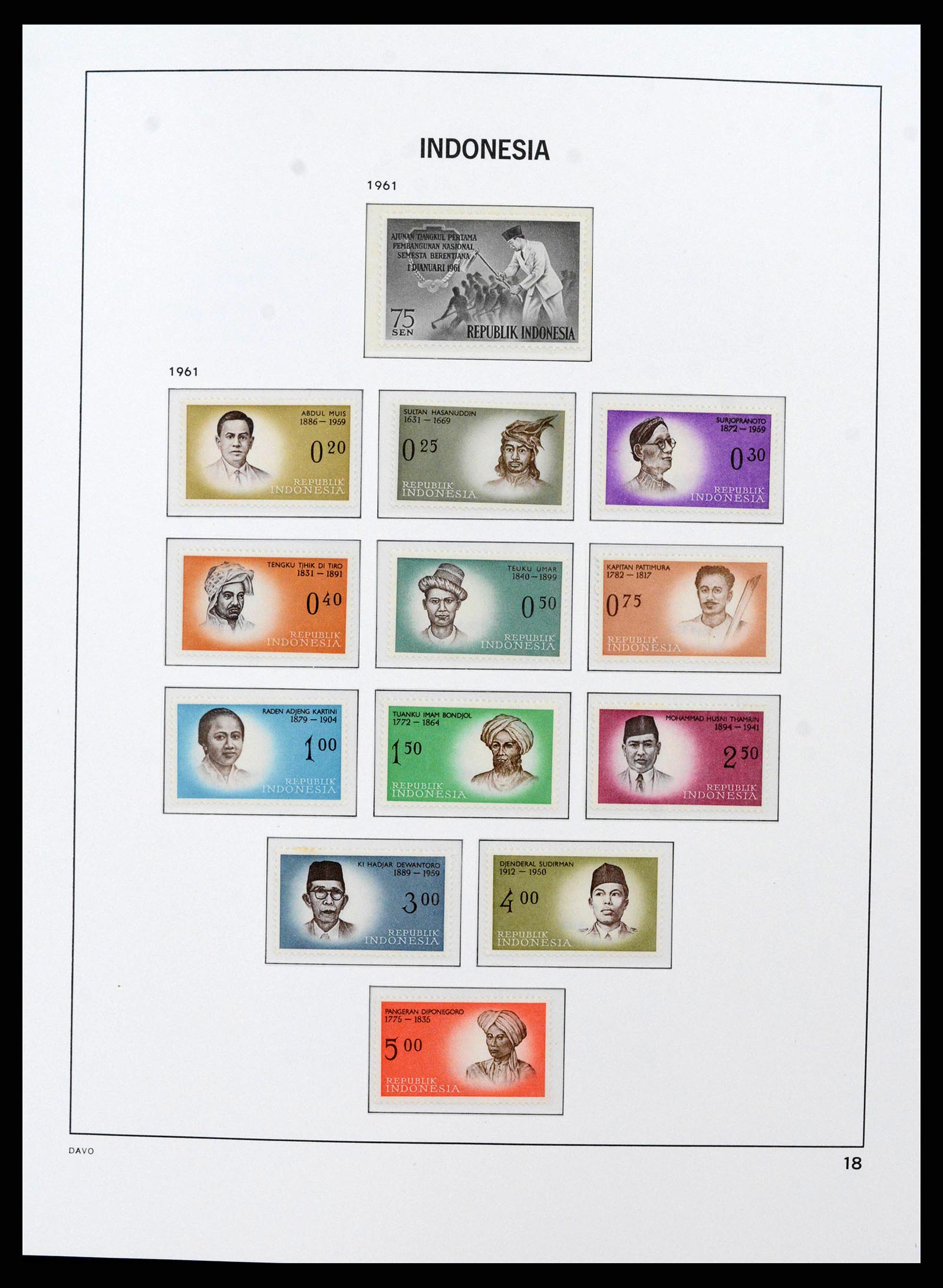 38598 0020 - Postzegelverzameling 38598 Indonesië 1949-2005.