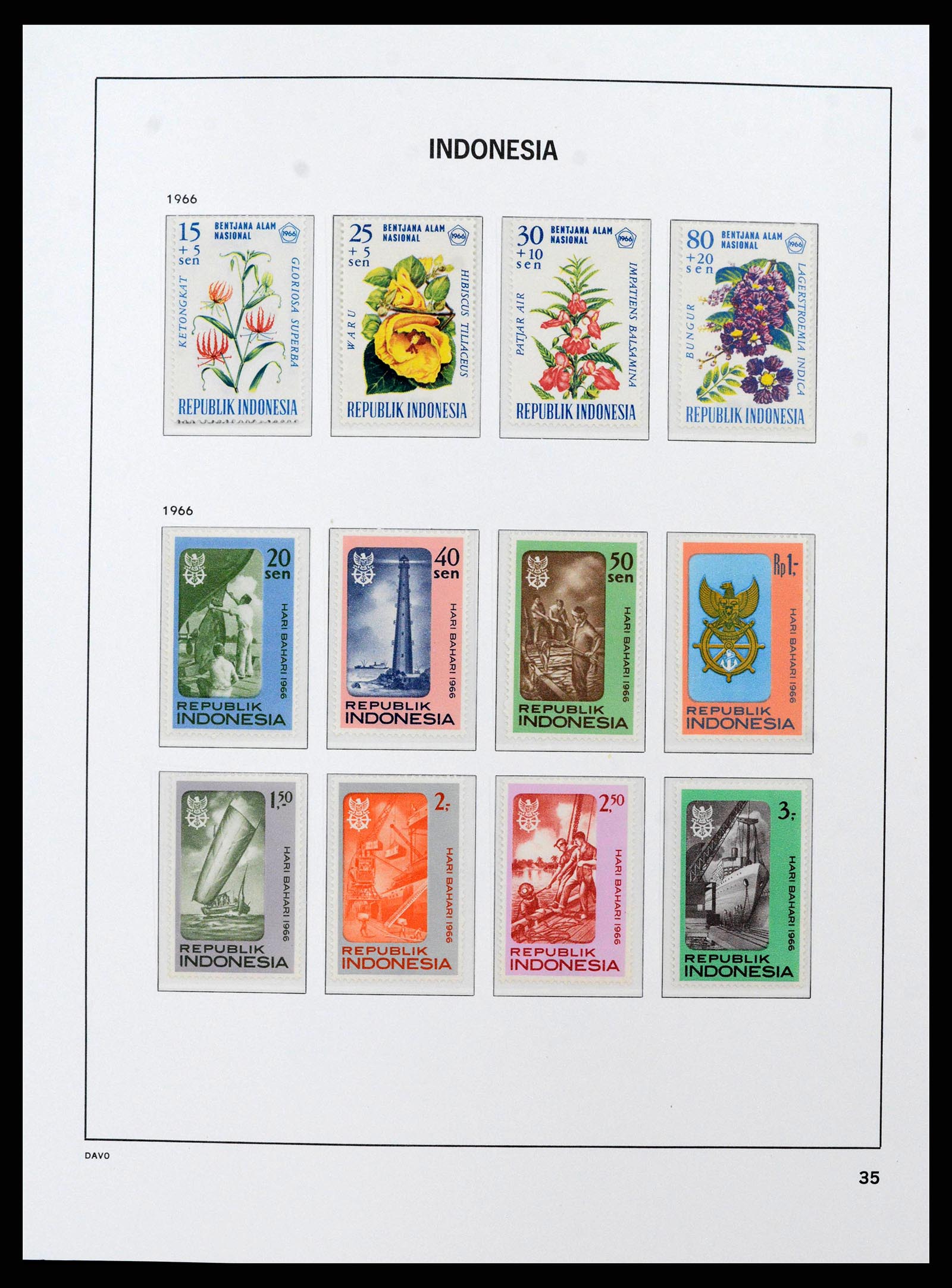 38598 0037 - Stamp collection 38598 Indonesia 1949-2005.
