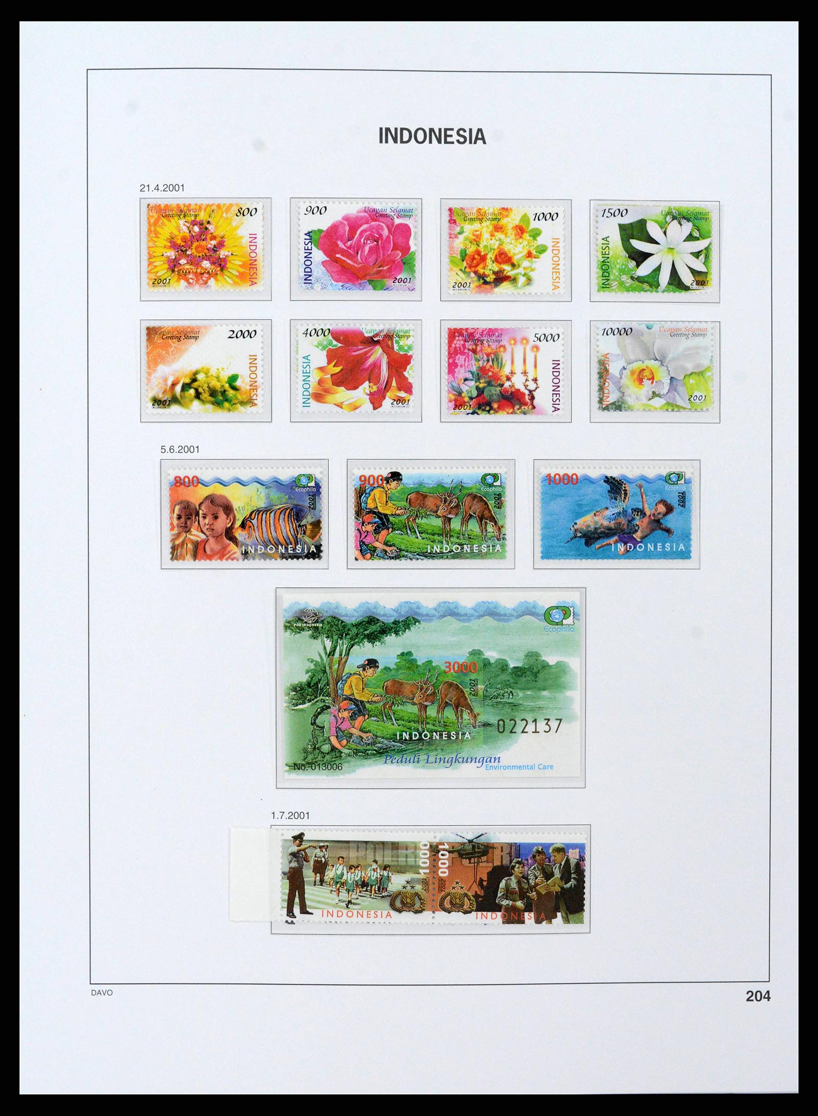 38598 0241 - Stamp collection 38598 Indonesia 1949-2005.