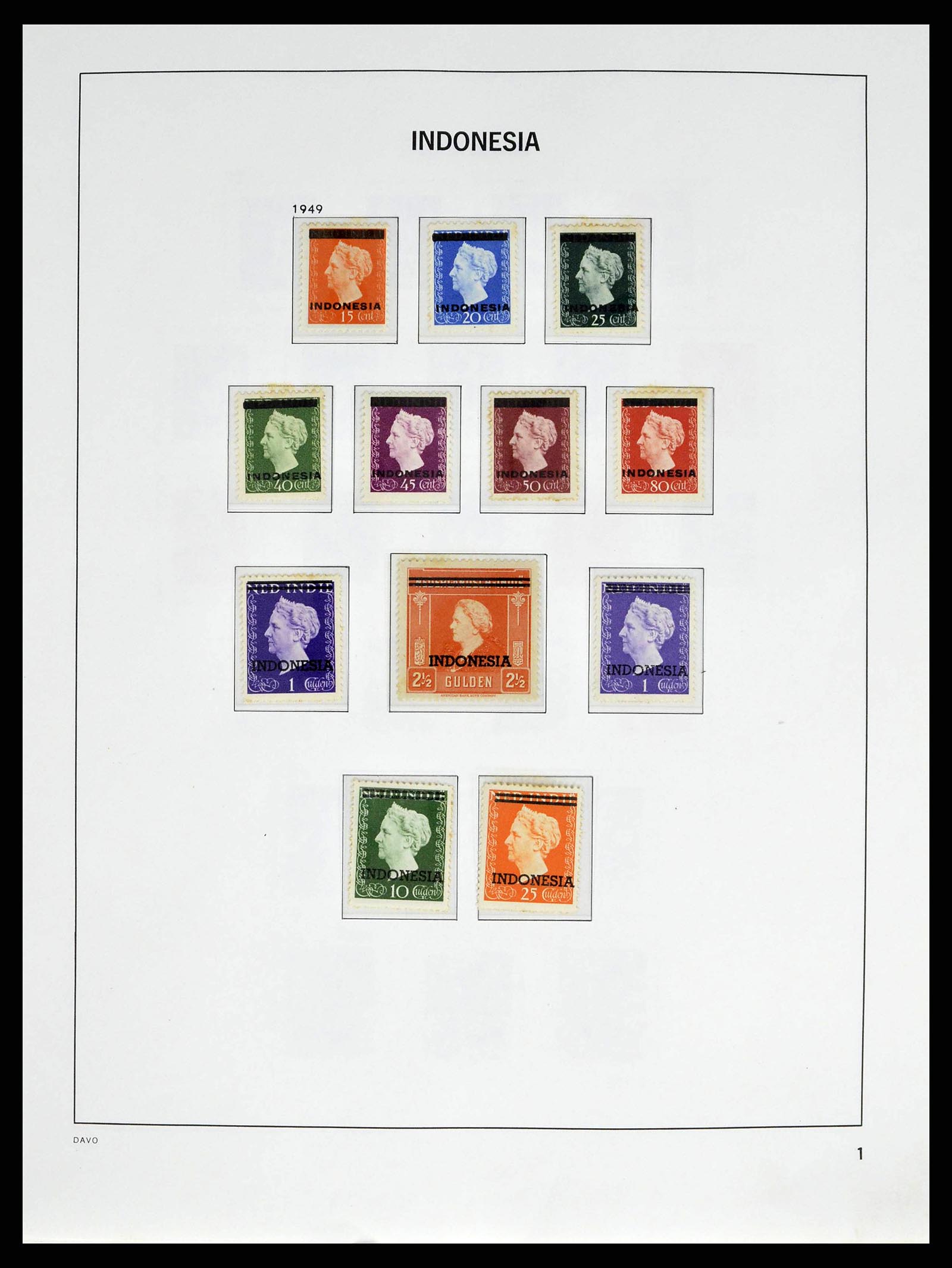 38601 0001 - Postzegelverzameling 38601 Indonesië 1949-2007.
