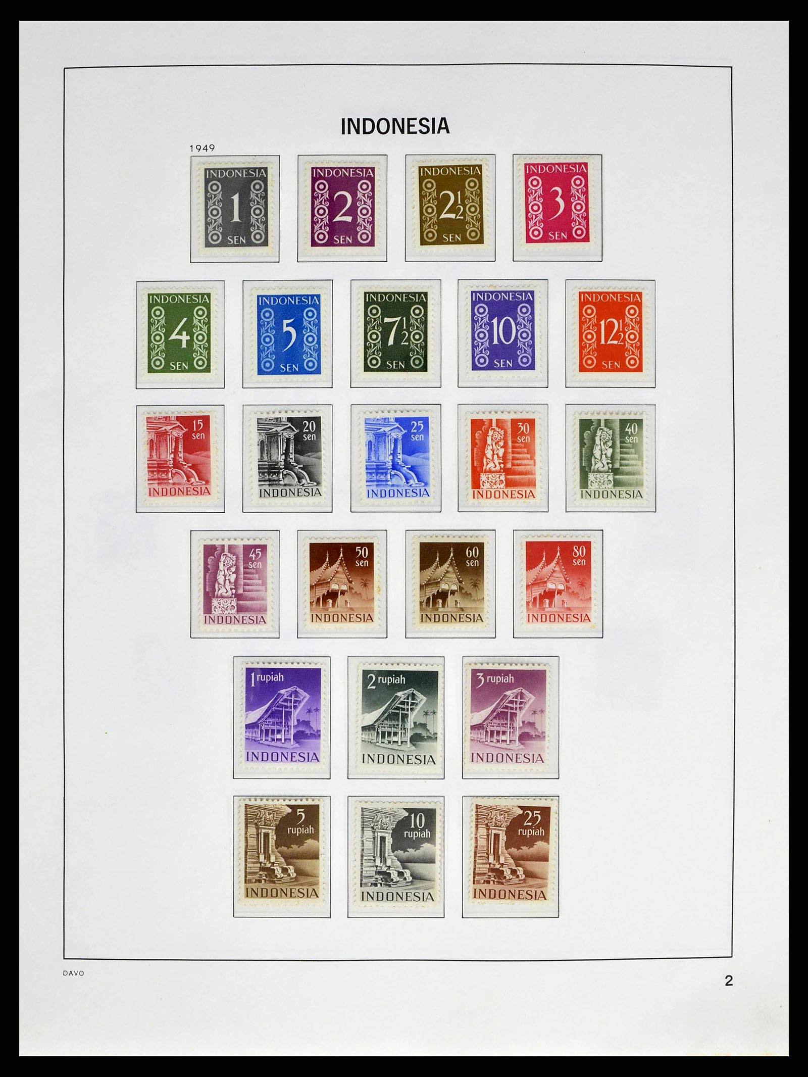 38601 0002 - Stamp collection 38601 Indonesia 1949-2007.