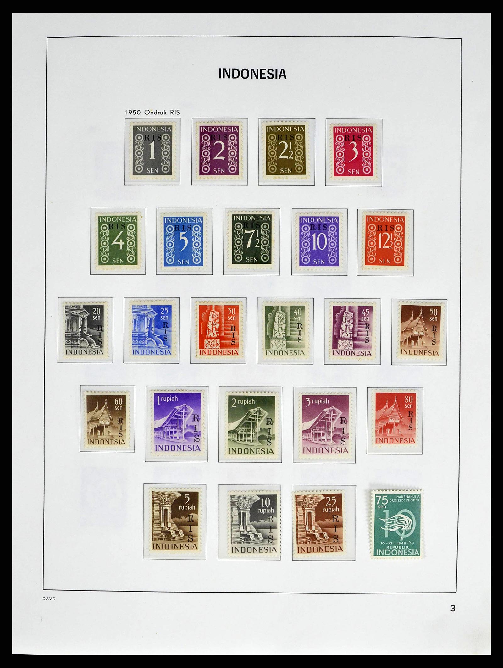 38601 0003 - Postzegelverzameling 38601 Indonesië 1949-2007.
