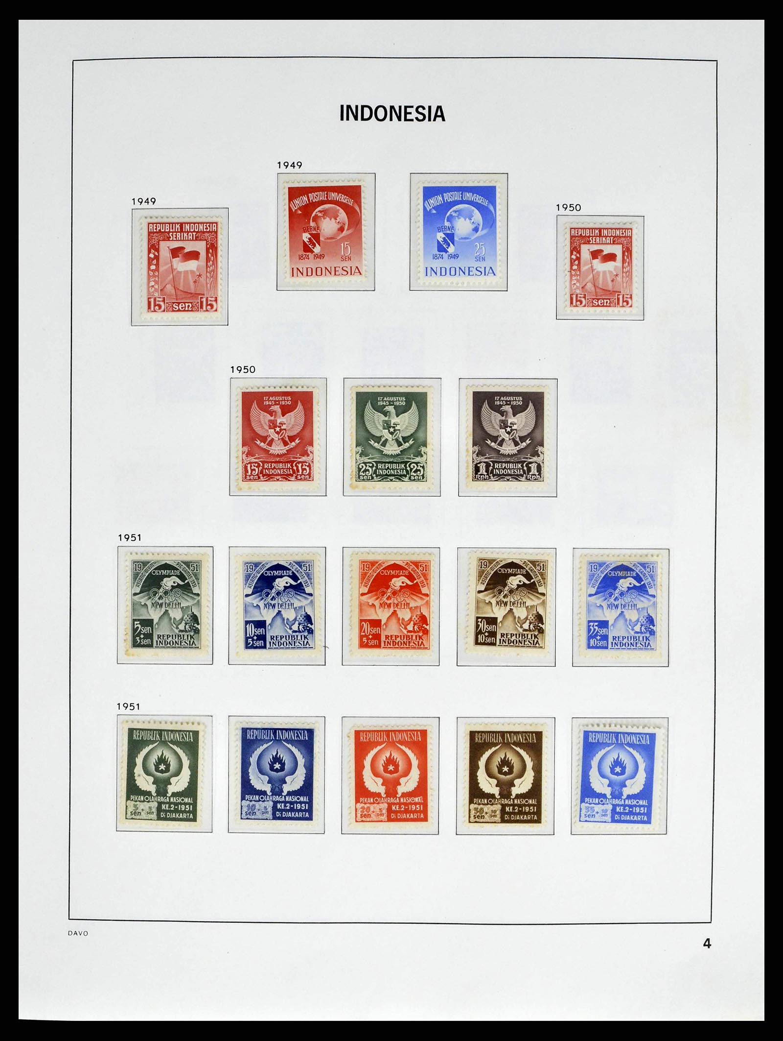 38601 0004 - Stamp collection 38601 Indonesia 1949-2007.
