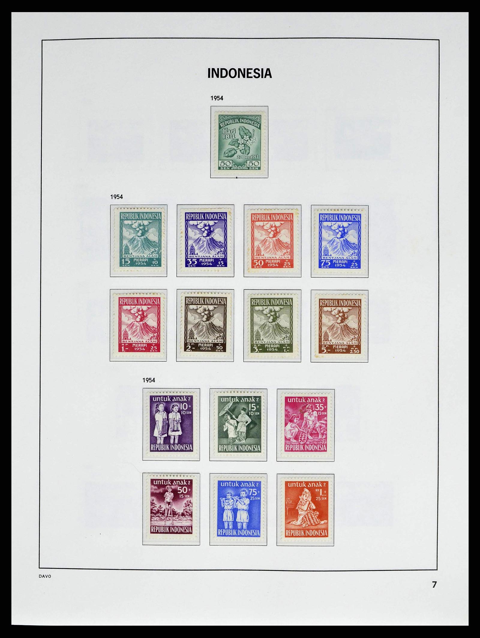 38601 0007 - Postzegelverzameling 38601 Indonesië 1949-2007.