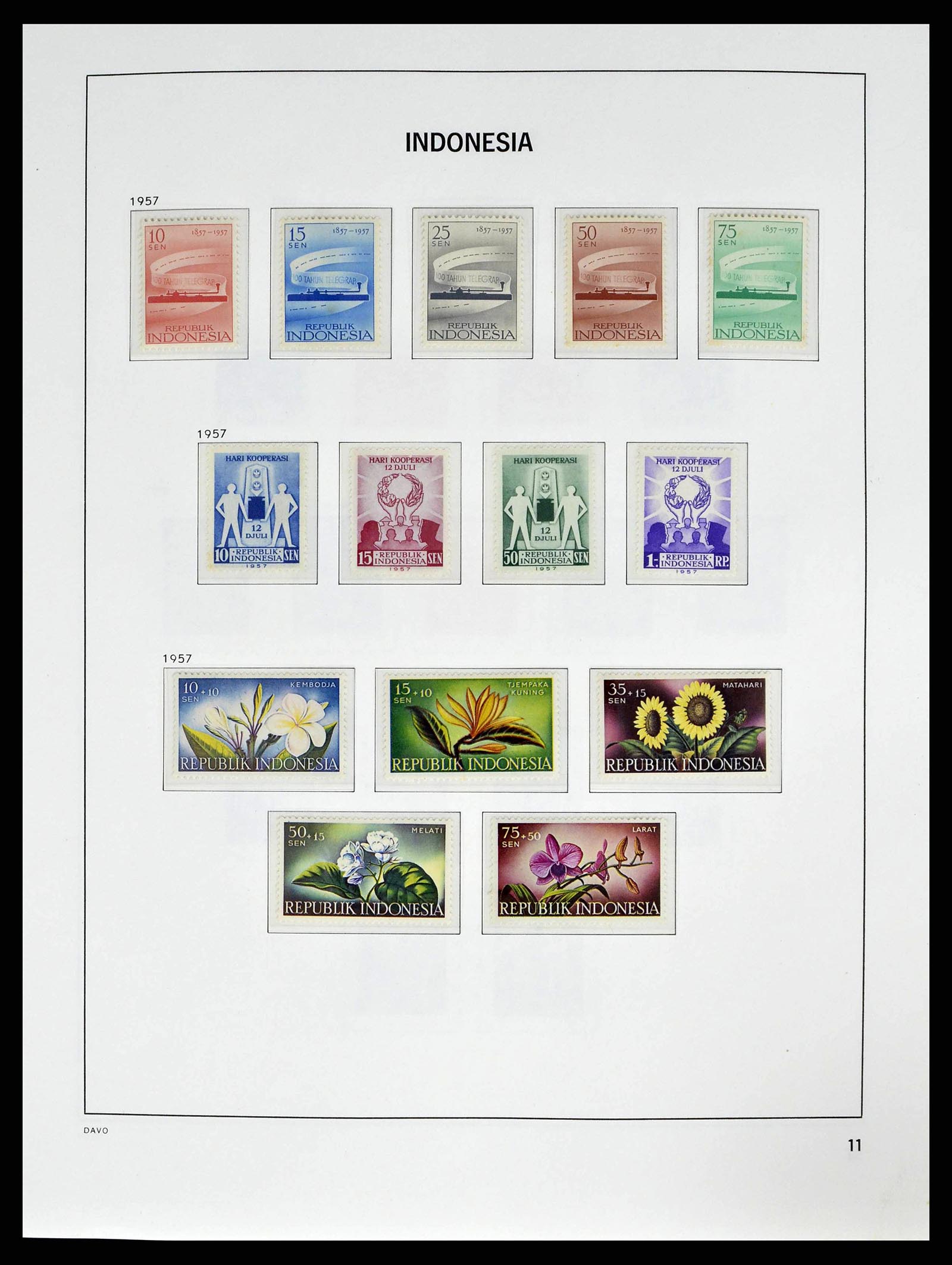38601 0011 - Postzegelverzameling 38601 Indonesië 1949-2007.