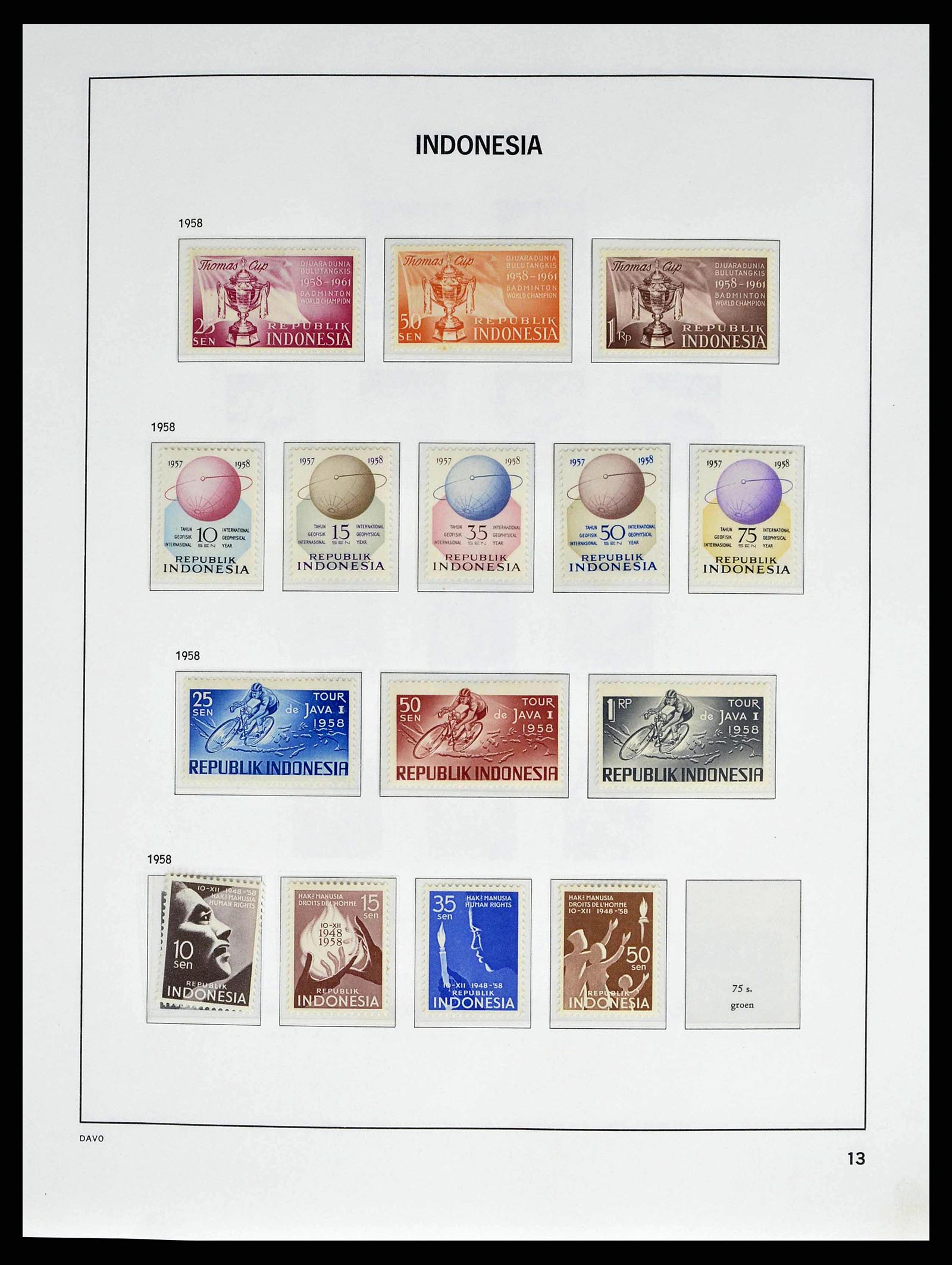 38601 0013 - Stamp collection 38601 Indonesia 1949-2007.