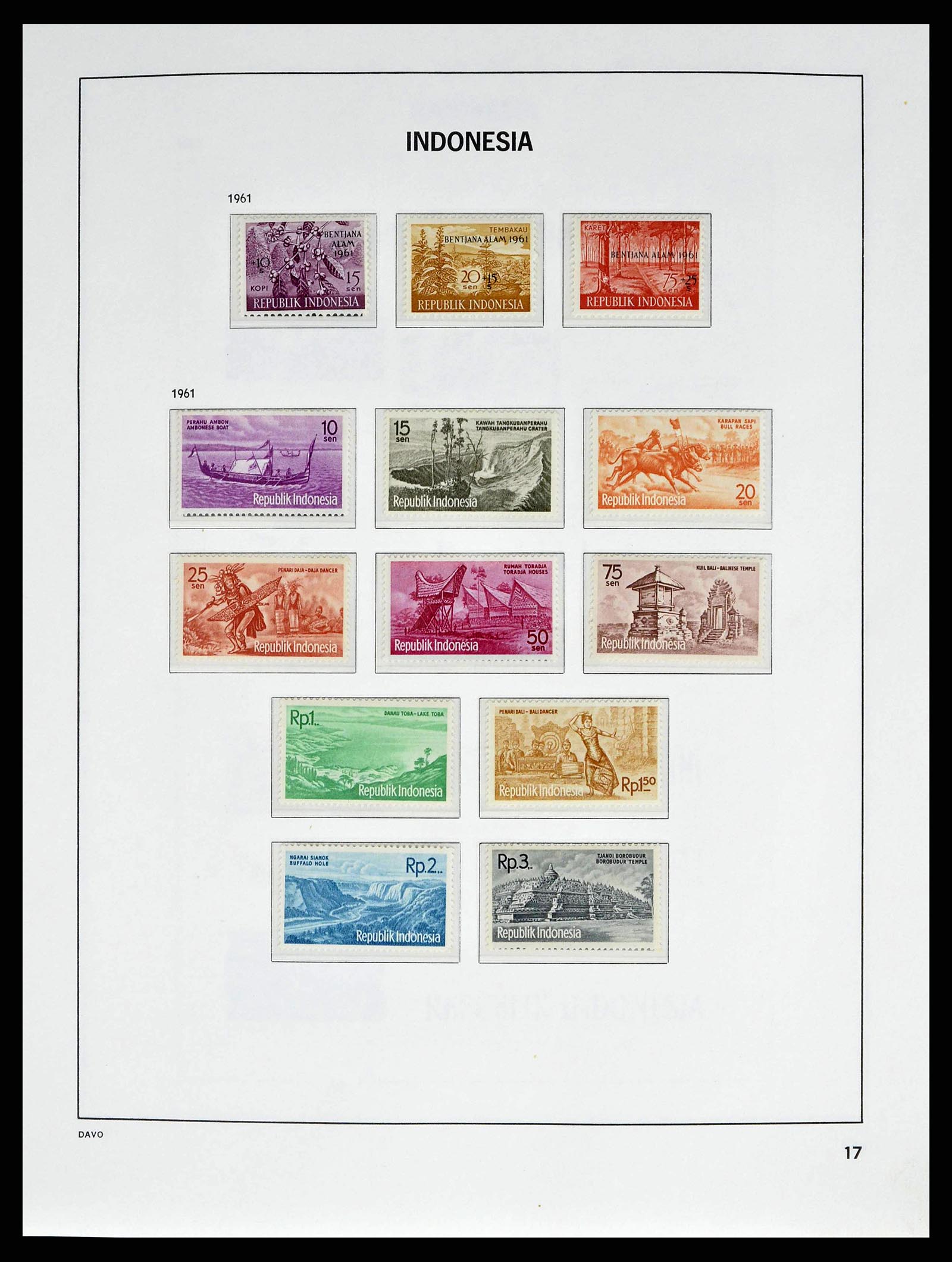 38601 0018 - Postzegelverzameling 38601 Indonesië 1949-2007.