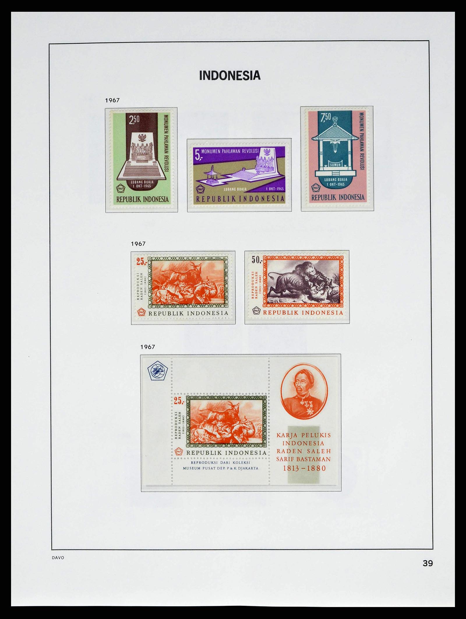 38601 0042 - Postzegelverzameling 38601 Indonesië 1949-2007.
