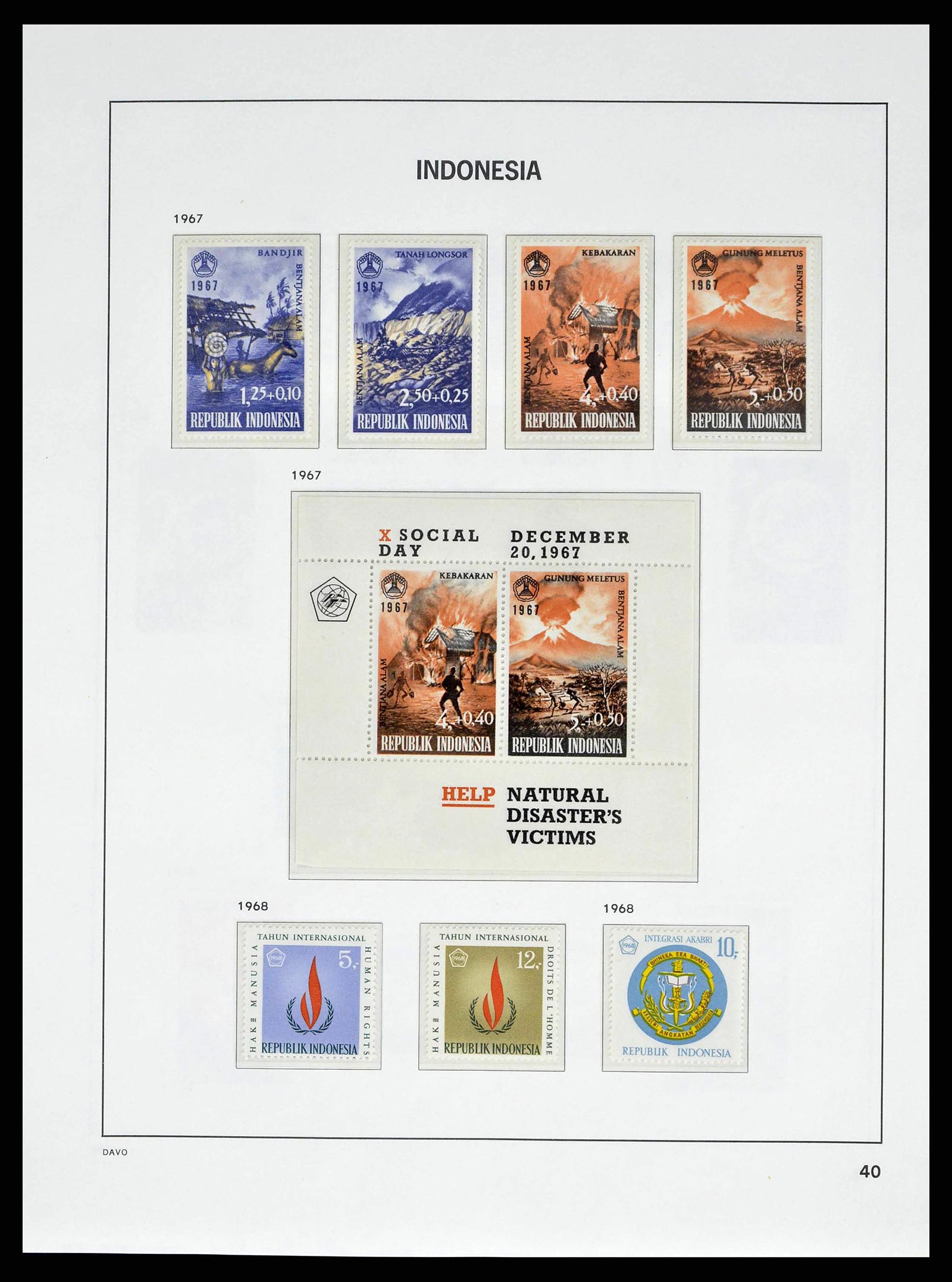38601 0043 - Postzegelverzameling 38601 Indonesië 1949-2007.