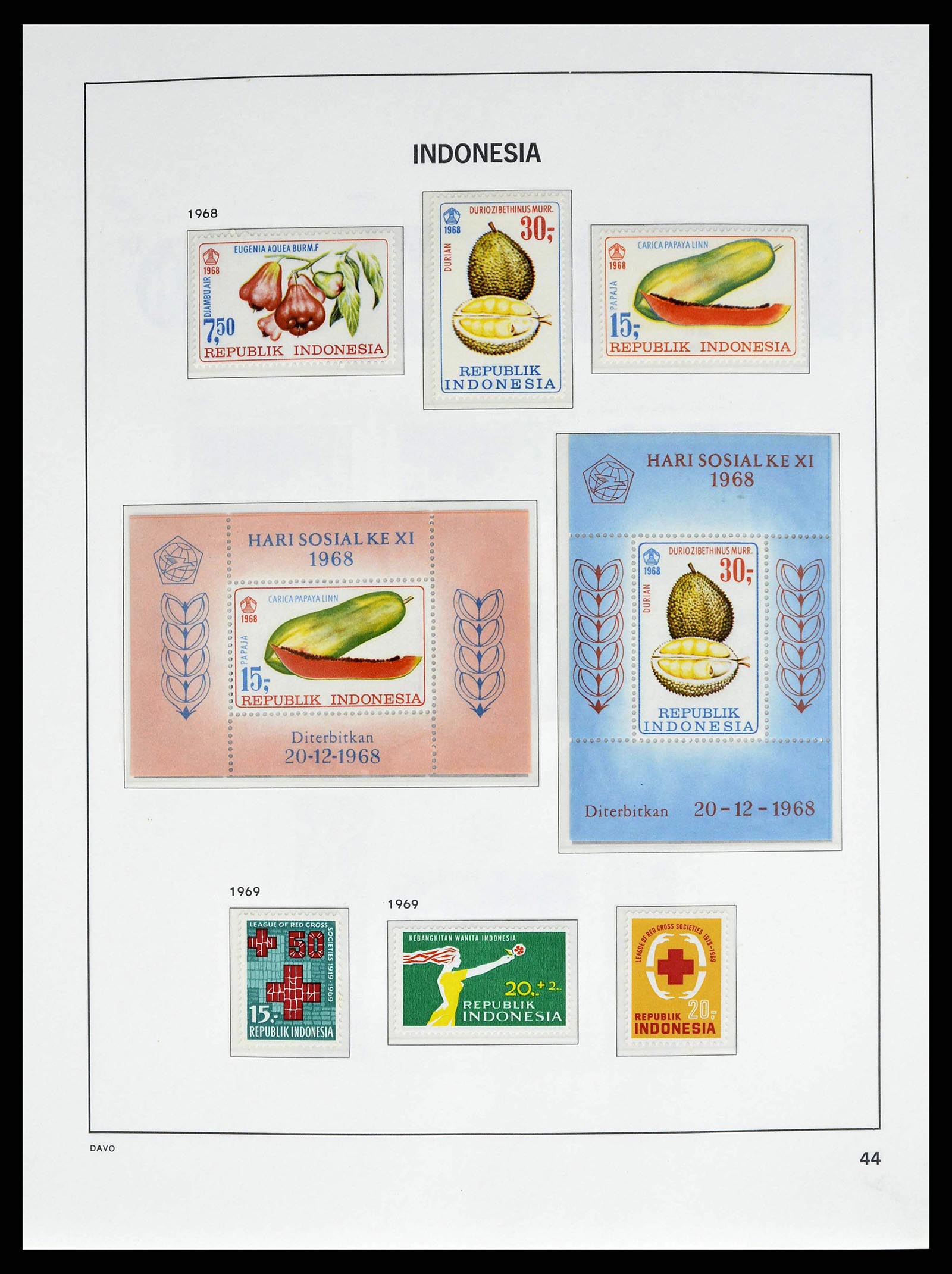 38601 0047 - Postzegelverzameling 38601 Indonesië 1949-2007.
