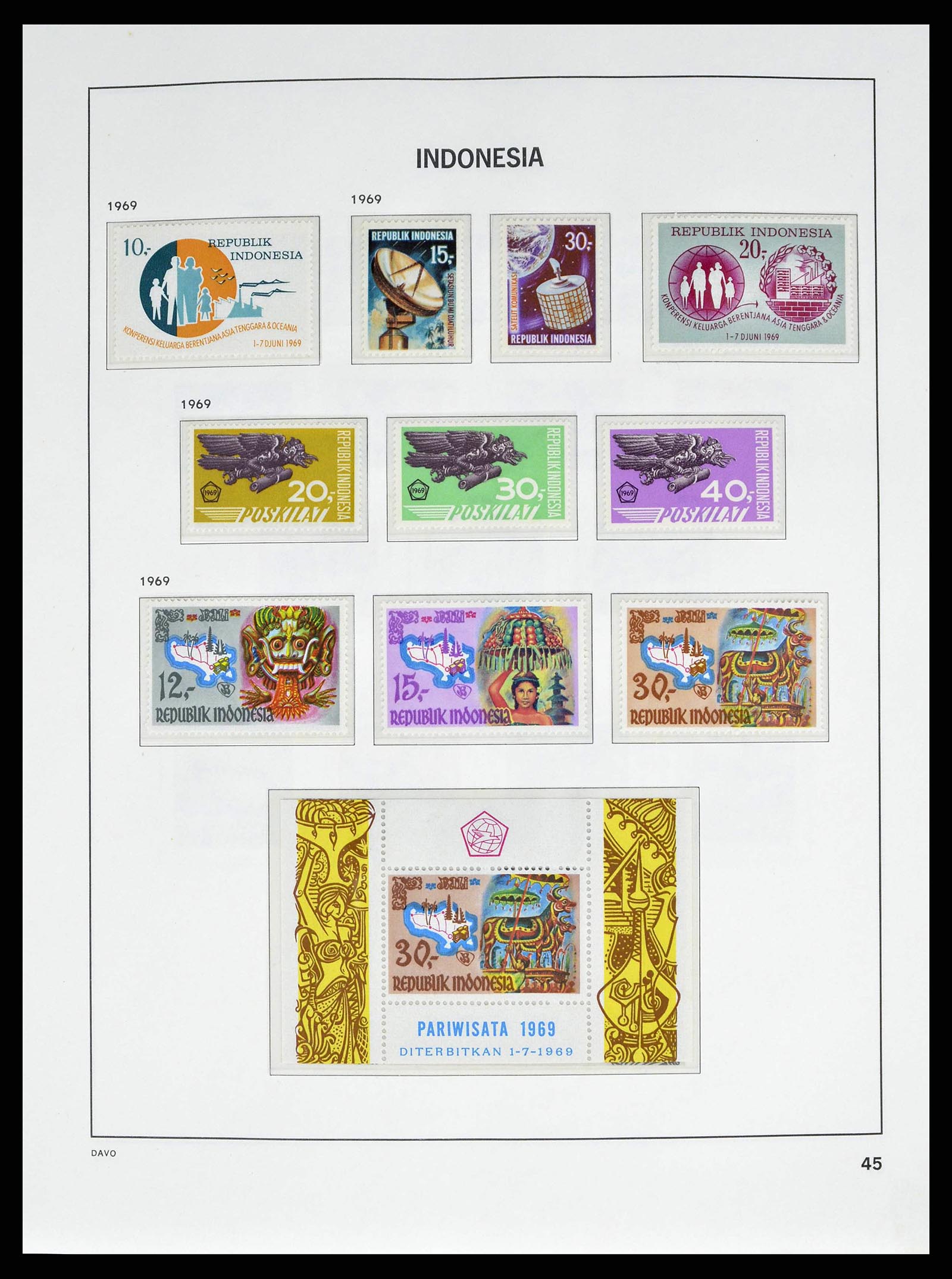 38601 0048 - Postzegelverzameling 38601 Indonesië 1949-2007.