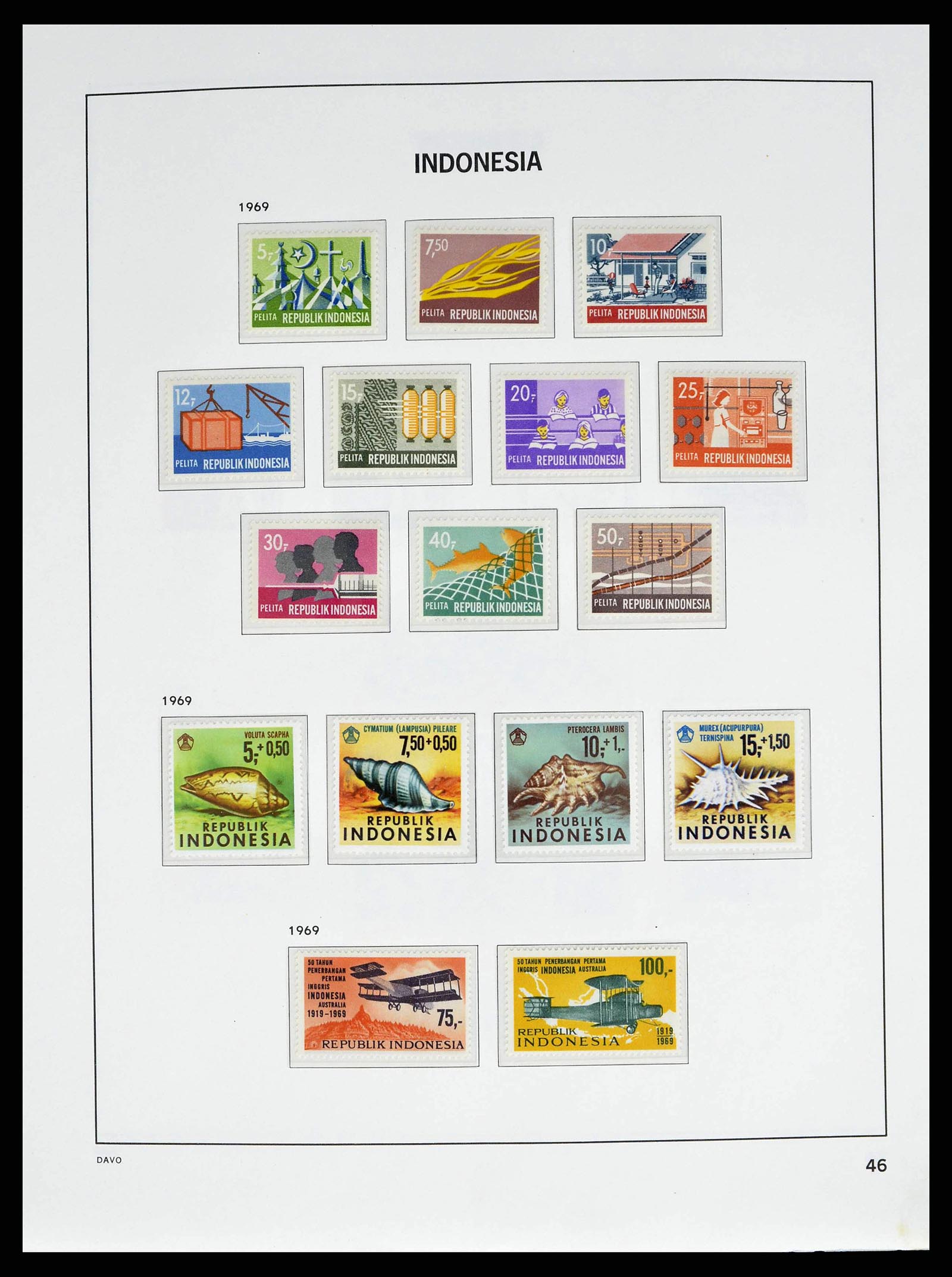 38601 0049 - Postzegelverzameling 38601 Indonesië 1949-2007.