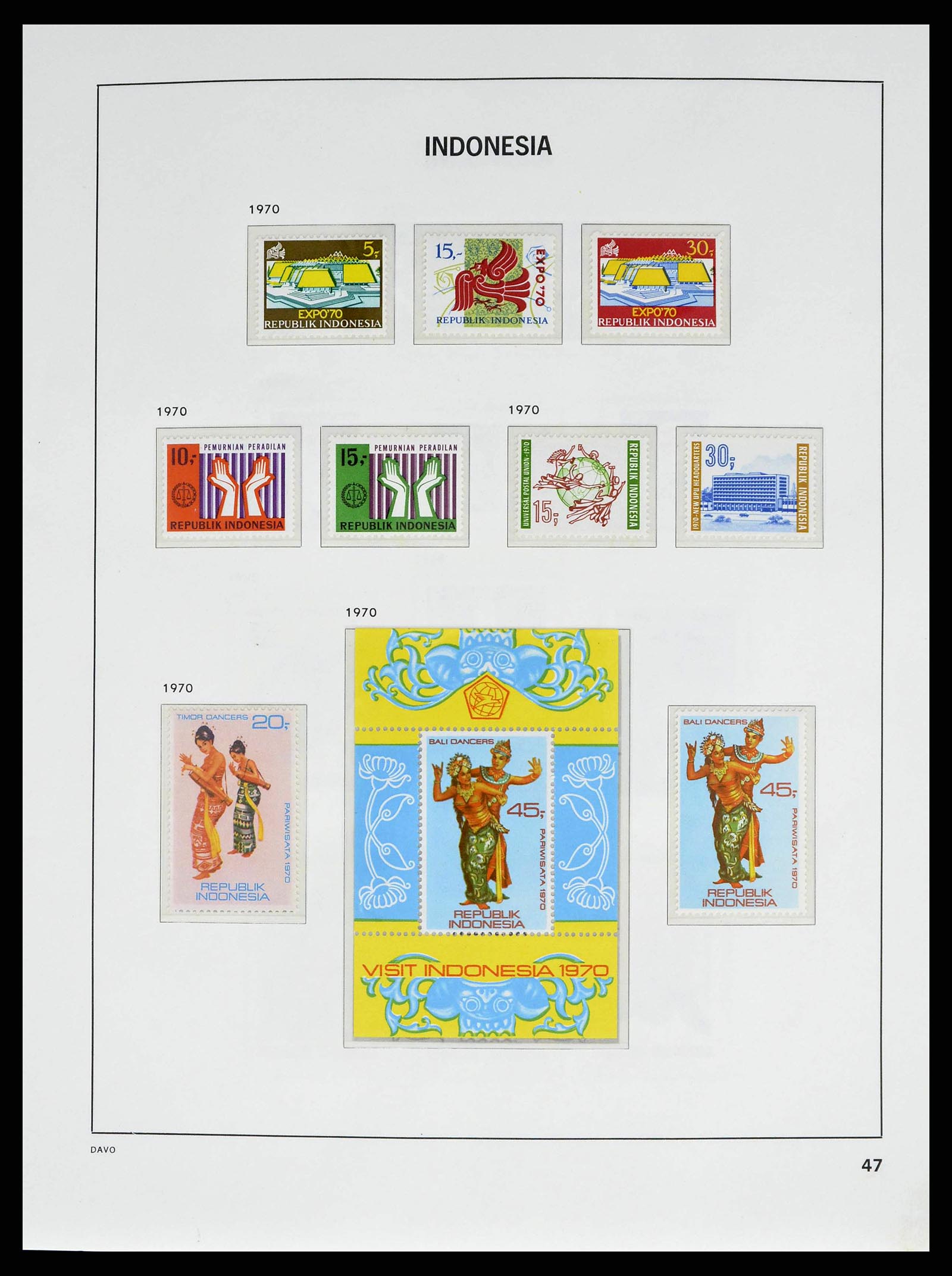 38601 0050 - Postzegelverzameling 38601 Indonesië 1949-2007.