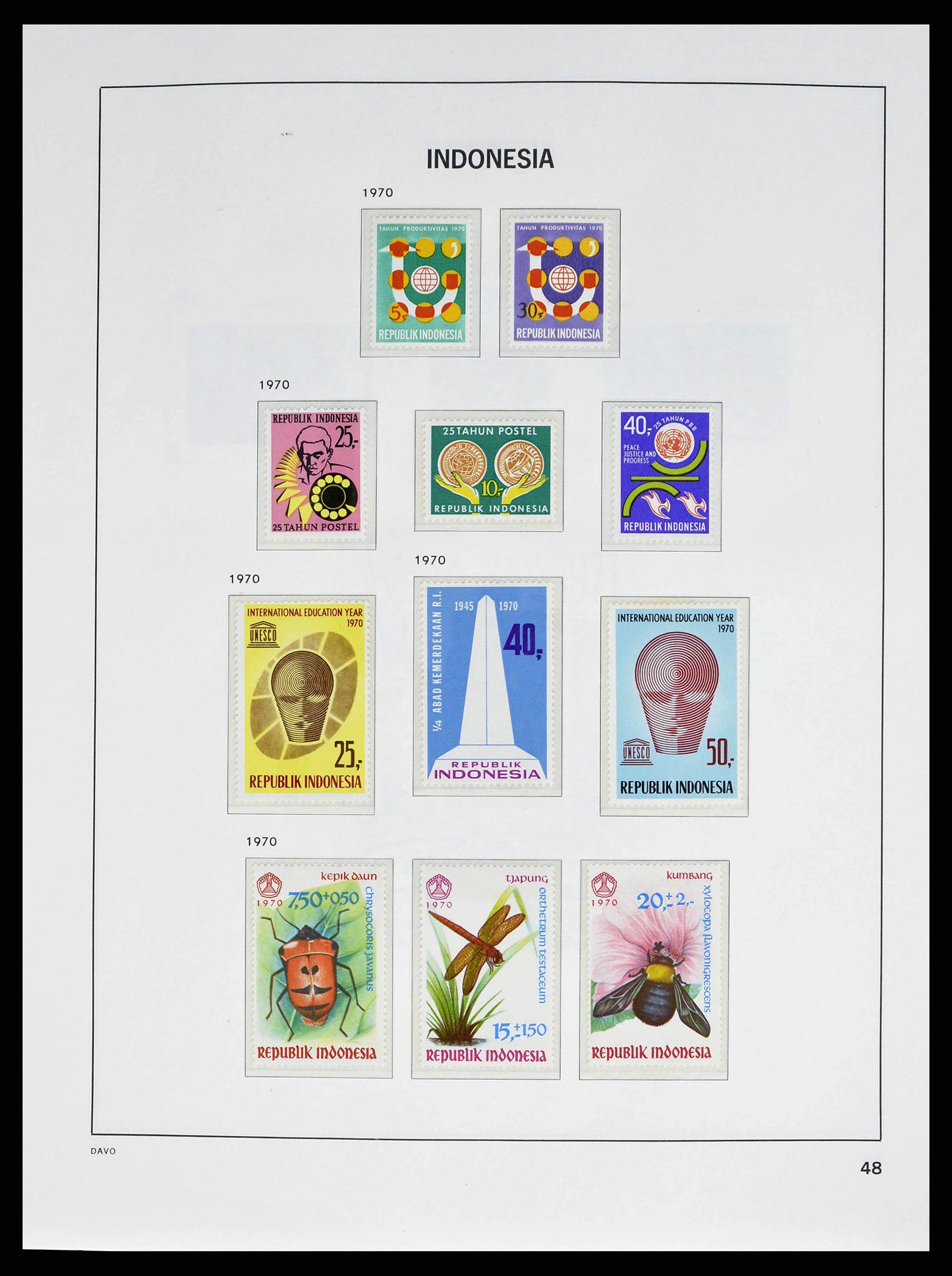 38601 0051 - Postzegelverzameling 38601 Indonesië 1949-2007.