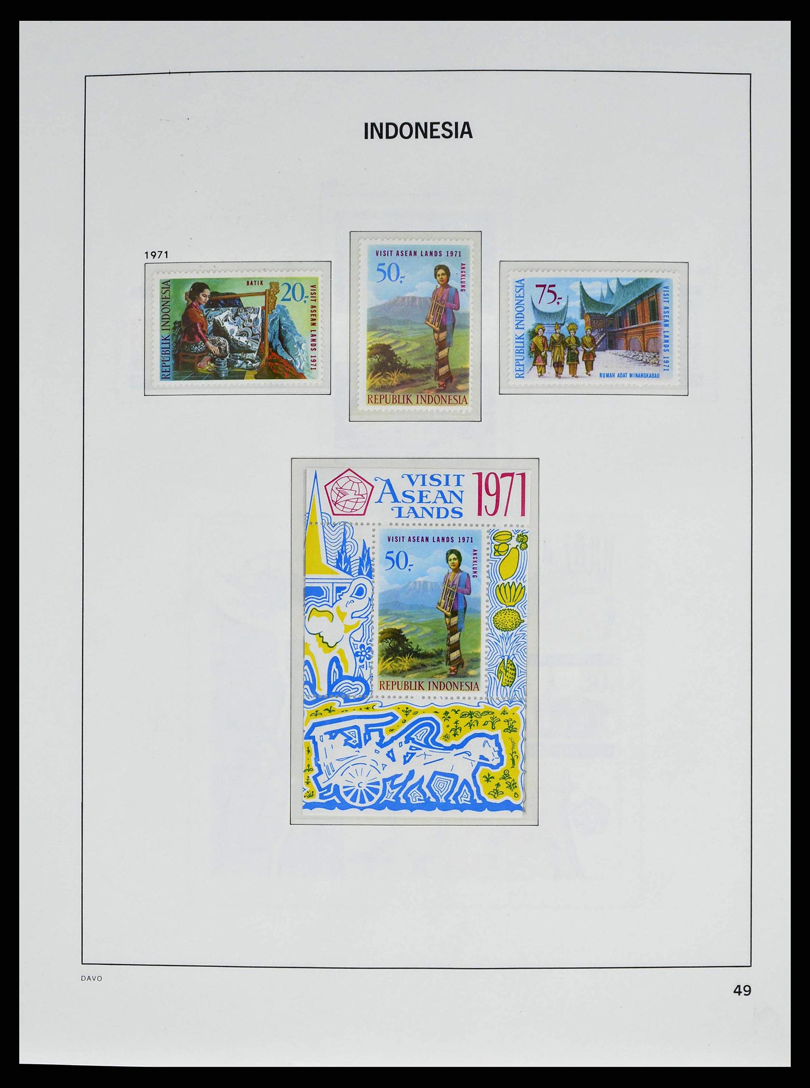38601 0052 - Postzegelverzameling 38601 Indonesië 1949-2007.