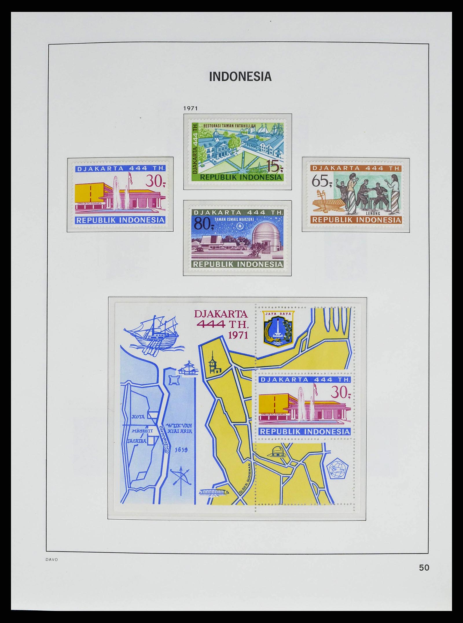 38601 0053 - Postzegelverzameling 38601 Indonesië 1949-2007.