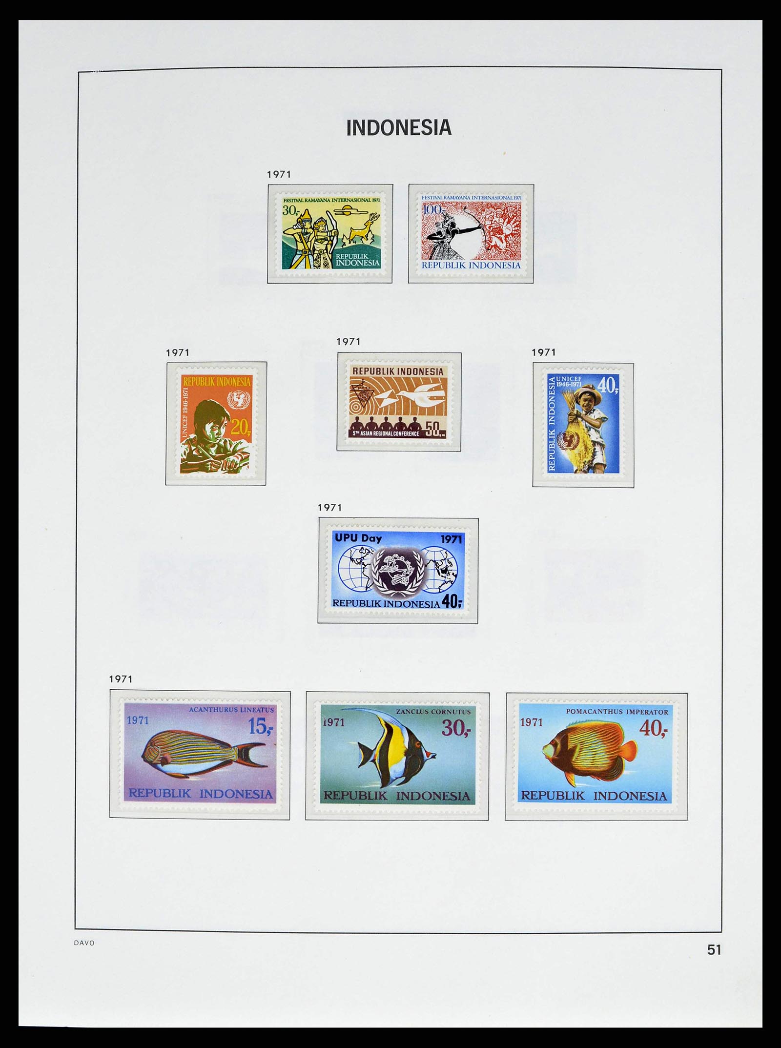38601 0054 - Postzegelverzameling 38601 Indonesië 1949-2007.