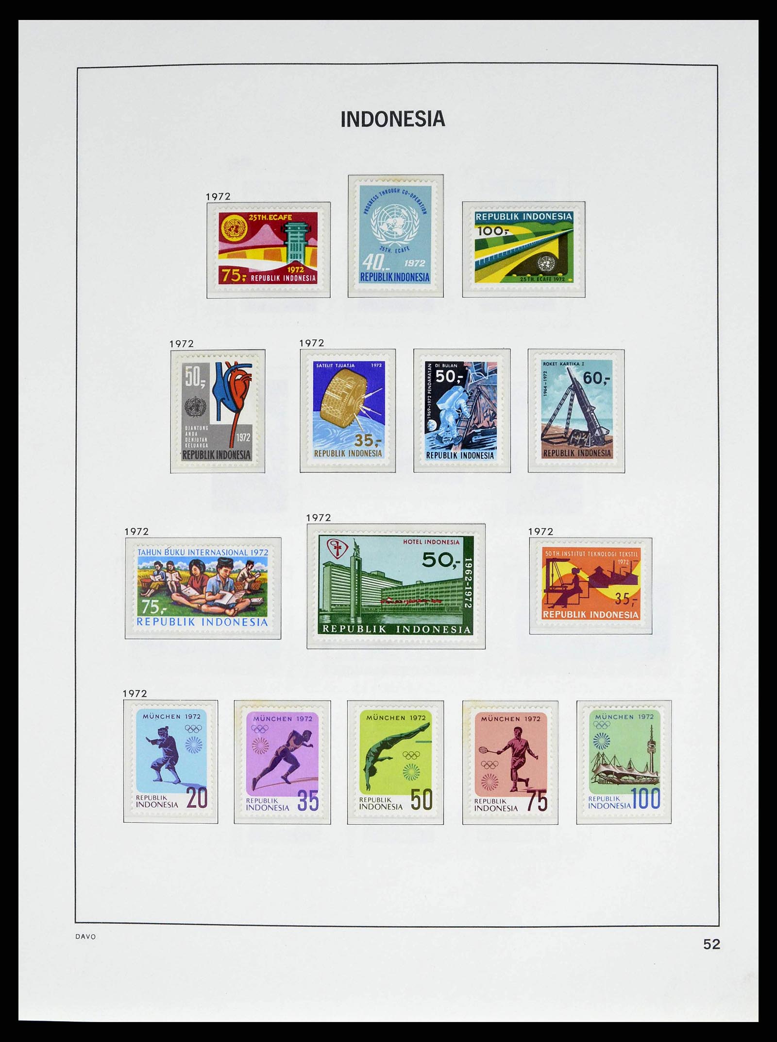 38601 0055 - Postzegelverzameling 38601 Indonesië 1949-2007.