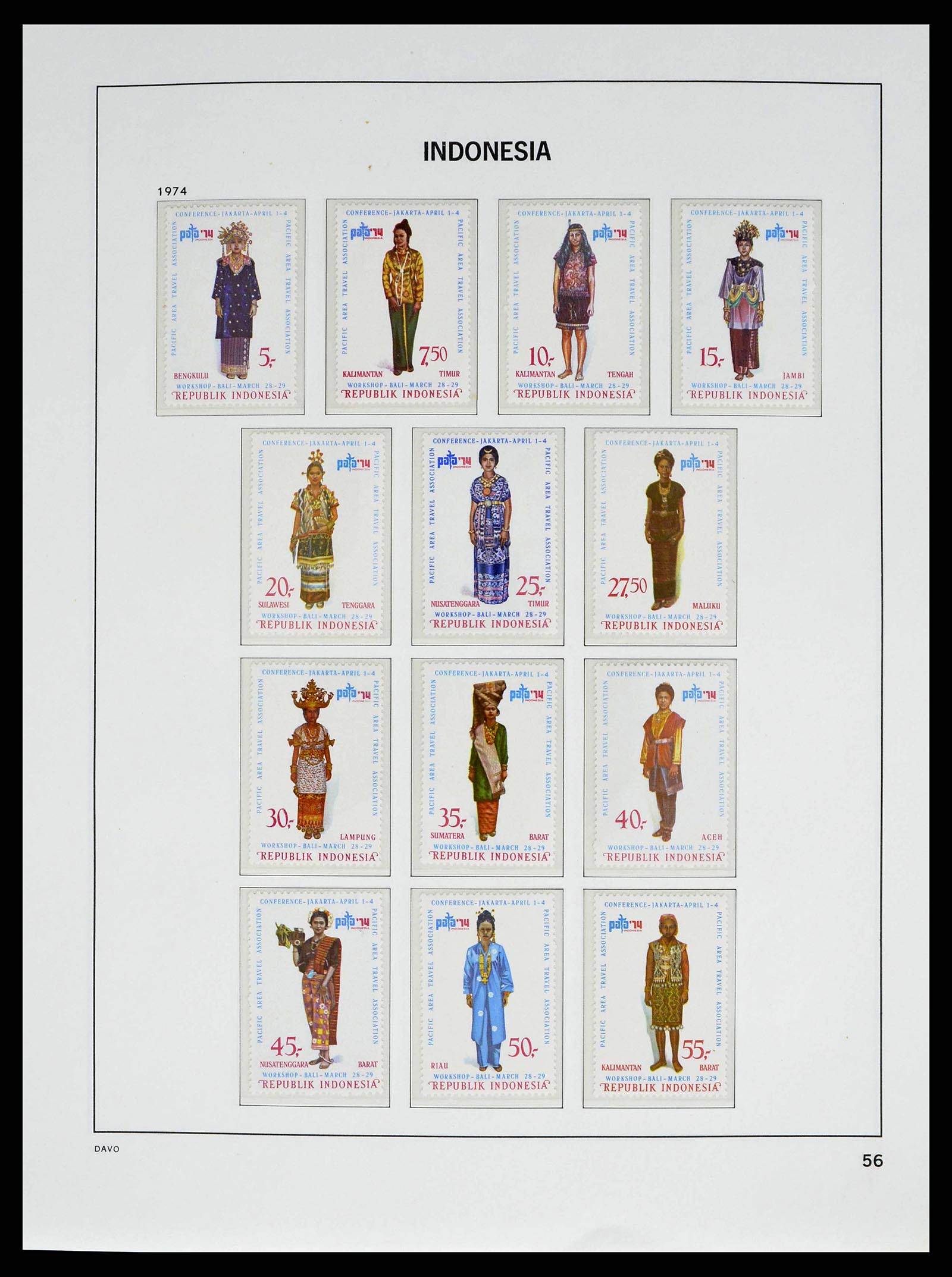38601 0059 - Postzegelverzameling 38601 Indonesië 1949-2007.
