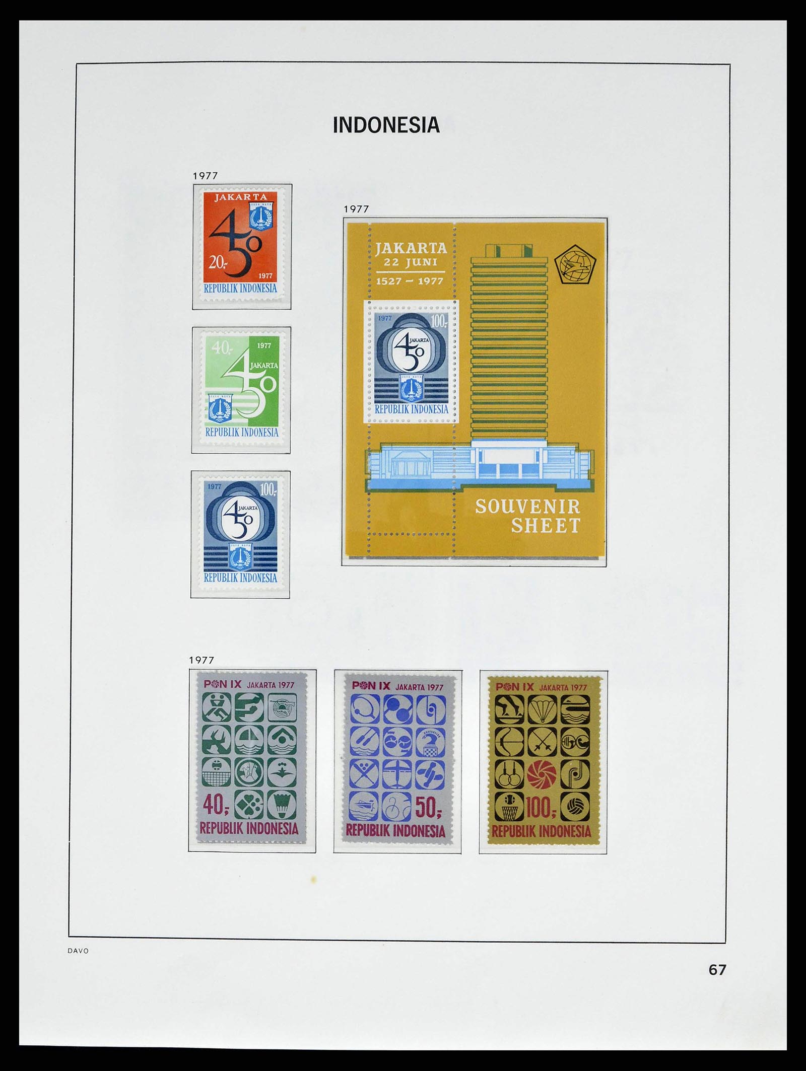 38601 0070 - Stamp collection 38601 Indonesia 1949-2007.