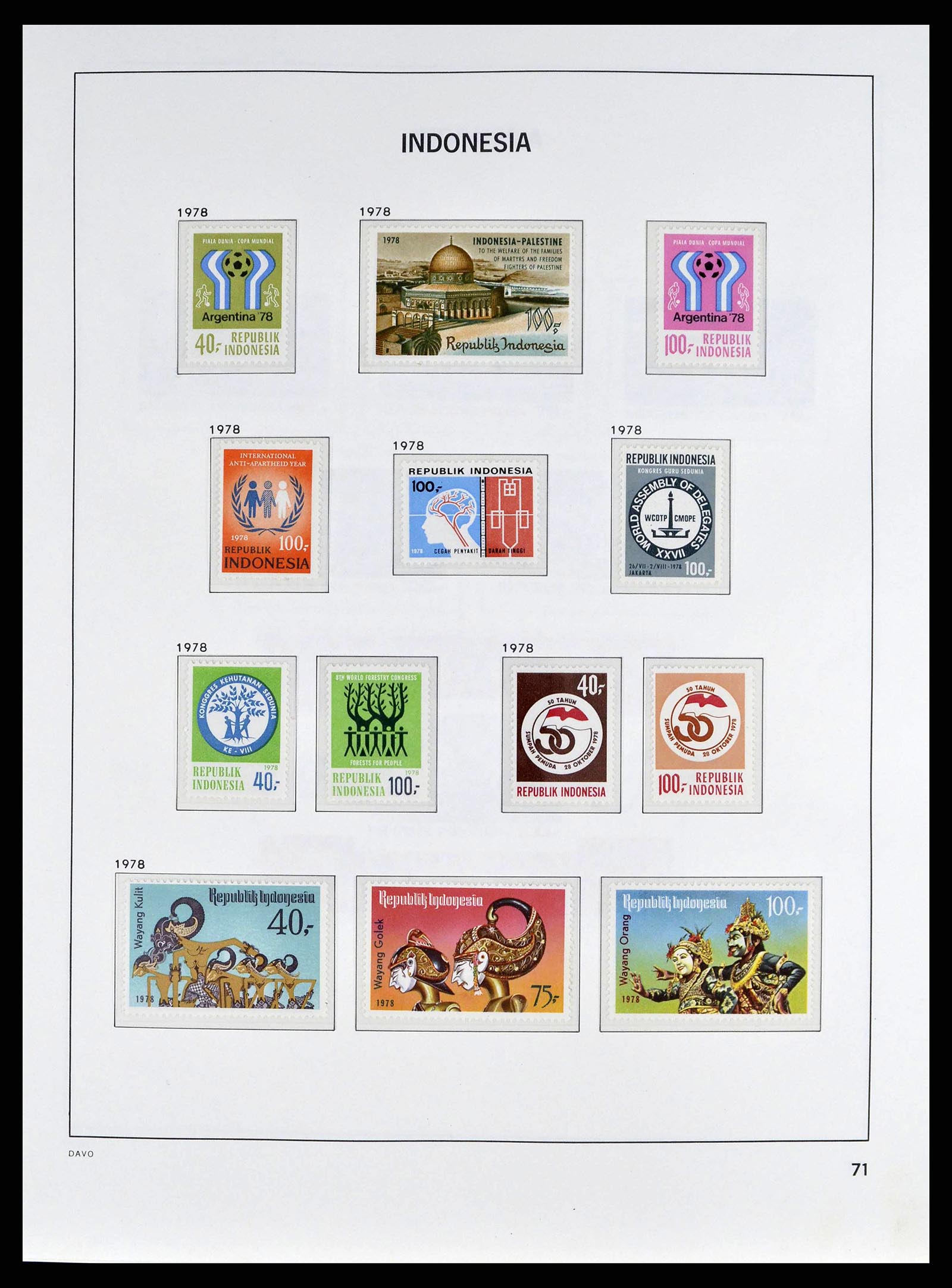 38601 0089 - Stamp collection 38601 Indonesia 1949-2007.