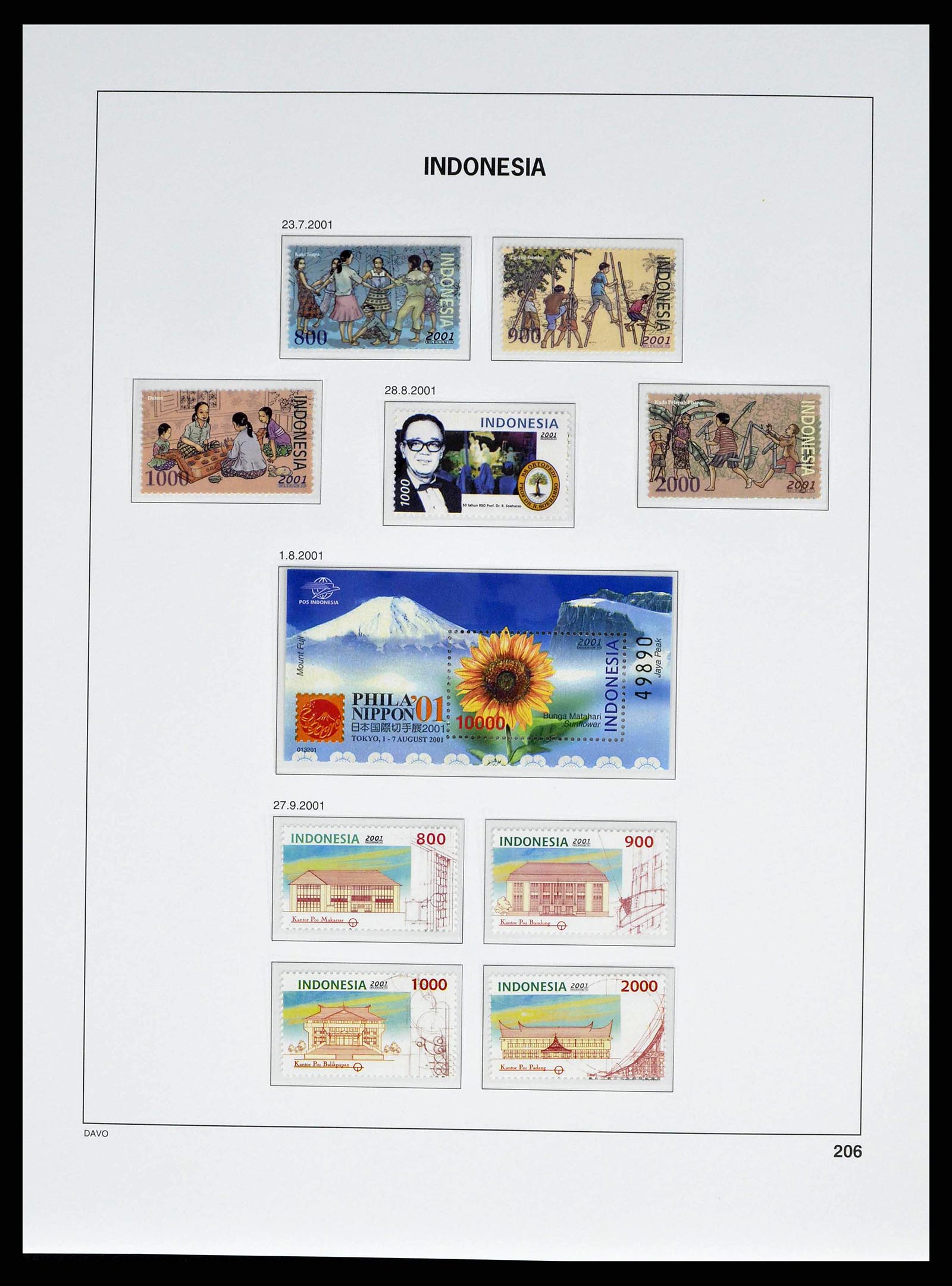 38601 0241 - Stamp collection 38601 Indonesia 1949-2007.