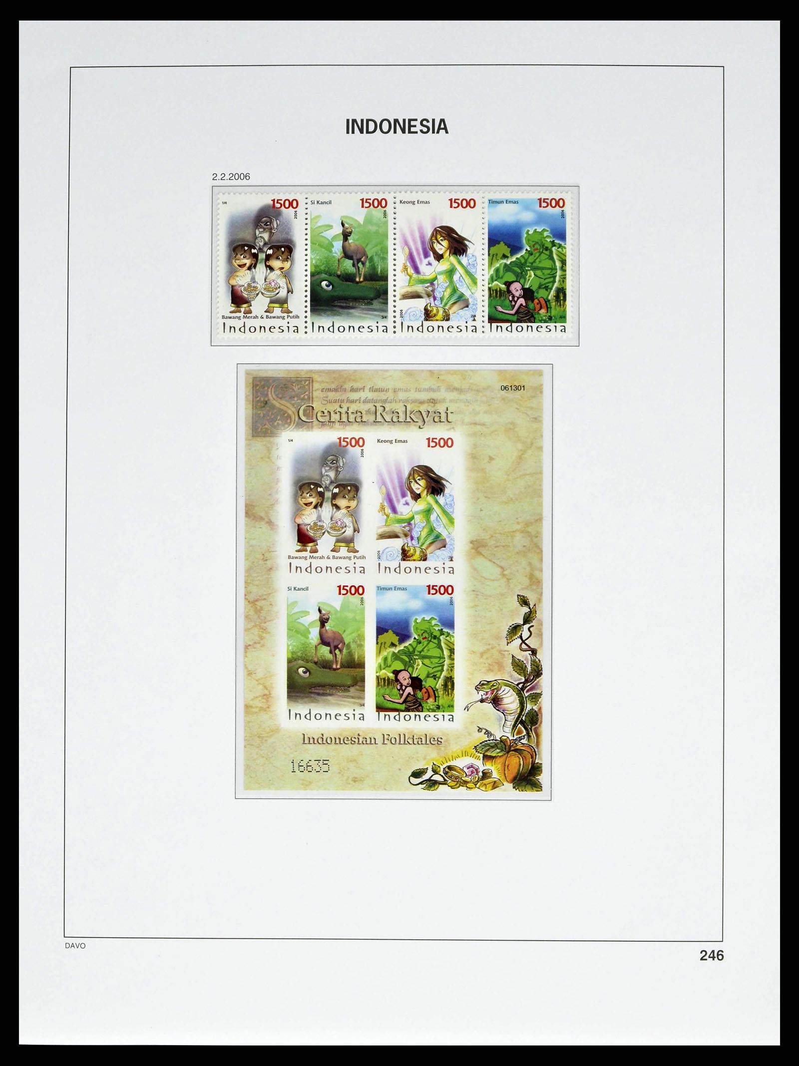 38601 0282 - Postzegelverzameling 38601 Indonesië 1949-2007.