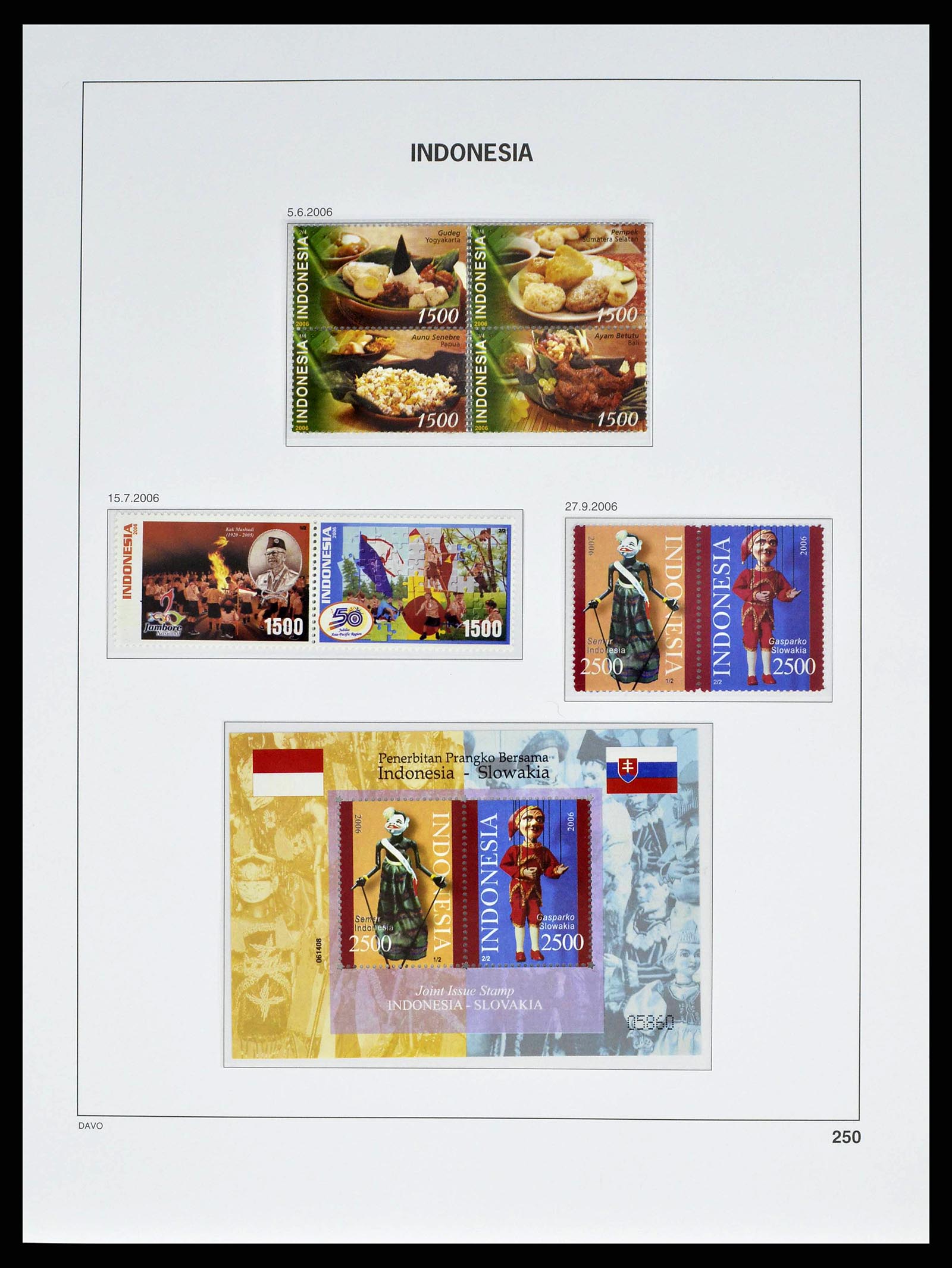 38601 0286 - Postzegelverzameling 38601 Indonesië 1949-2007.