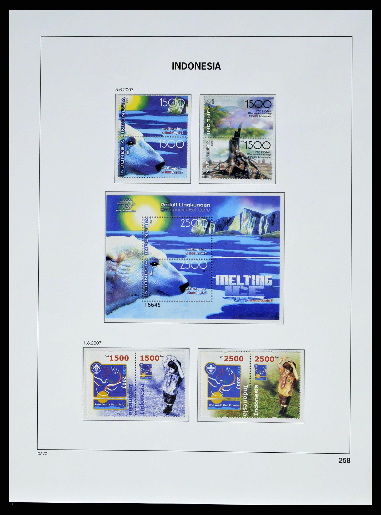38601 0294 - Postzegelverzameling 38601 Indonesië 1949-2007.