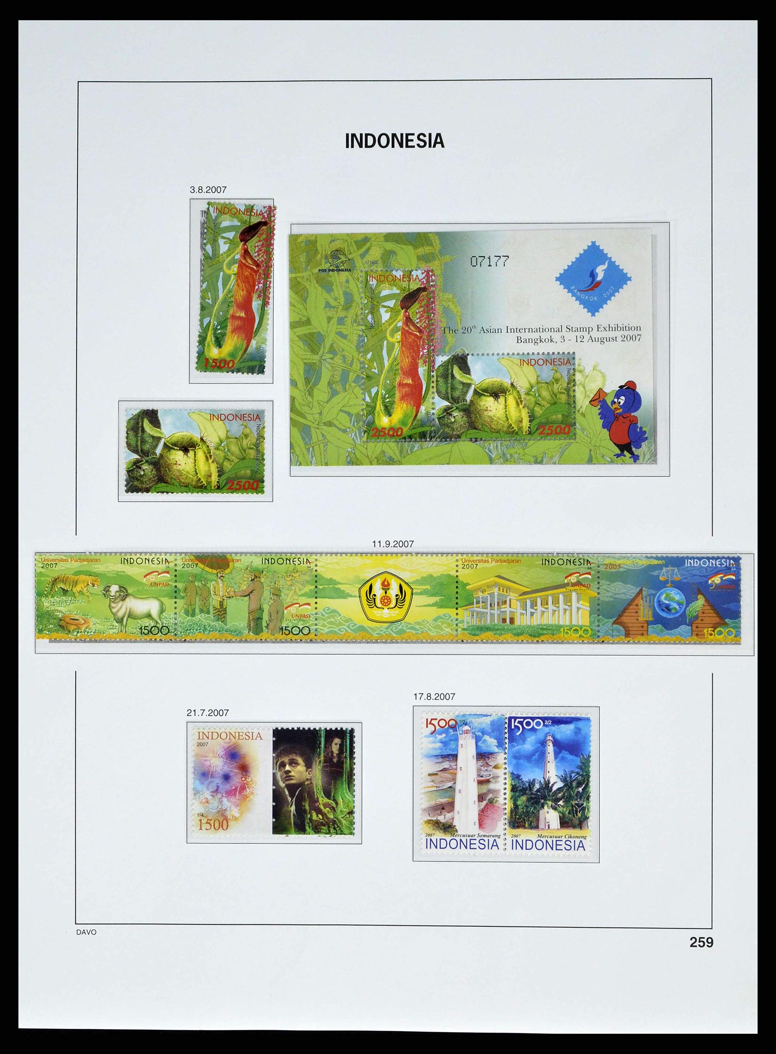 38601 0295 - Postzegelverzameling 38601 Indonesië 1949-2007.