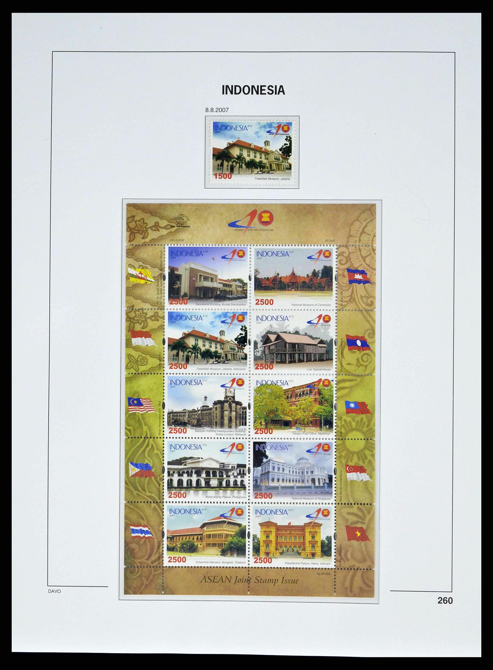 38601 0296 - Postzegelverzameling 38601 Indonesië 1949-2007.