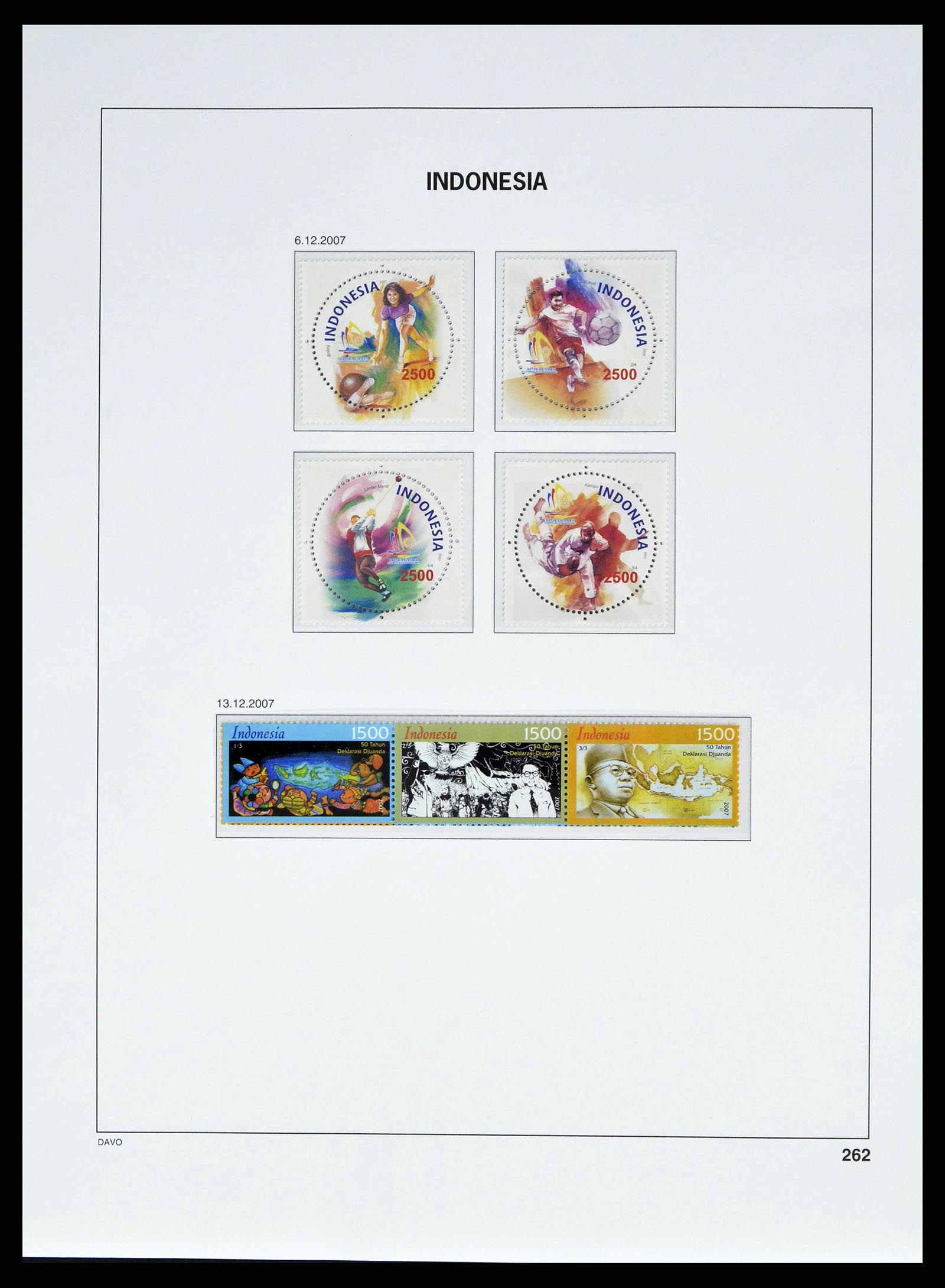38601 0298 - Postzegelverzameling 38601 Indonesië 1949-2007.