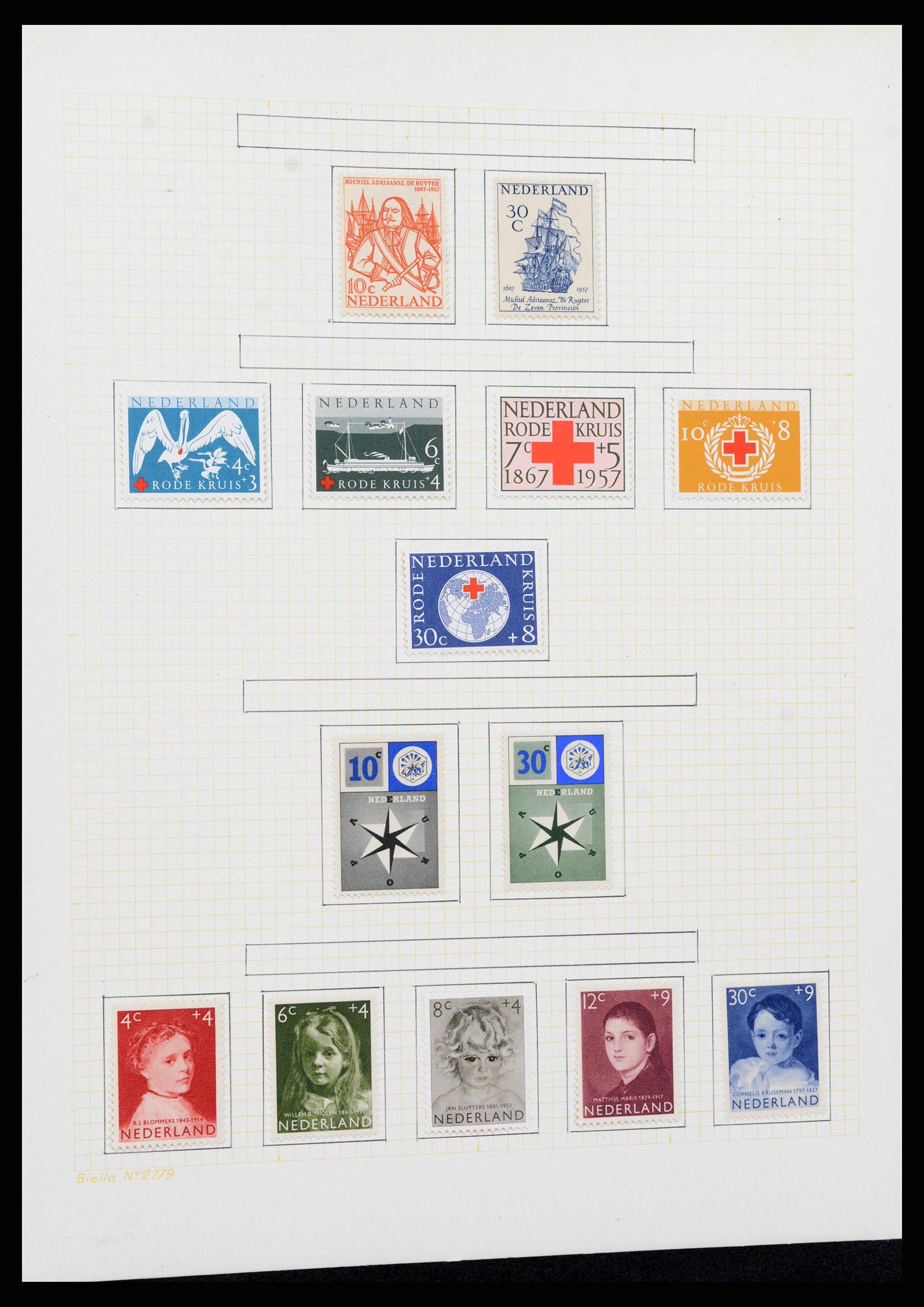 38602 0051 - Postzegelverzameling 38602 Nederland en overzeese gebiedsdelen 1852-1