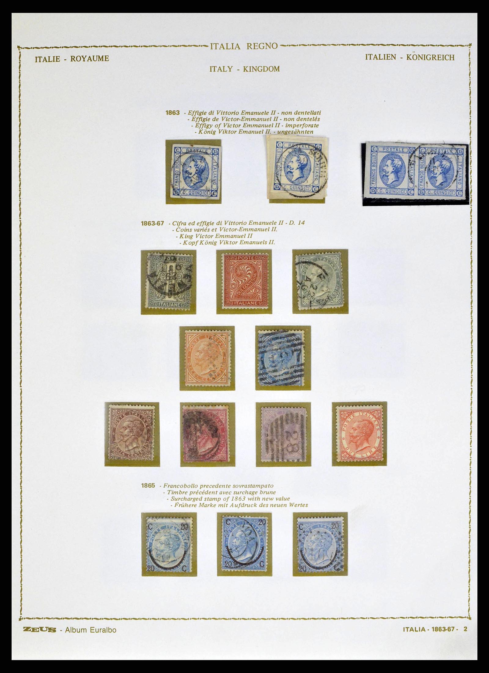38605 0006 - Stamp collection 38605 Italy 1862-1942.