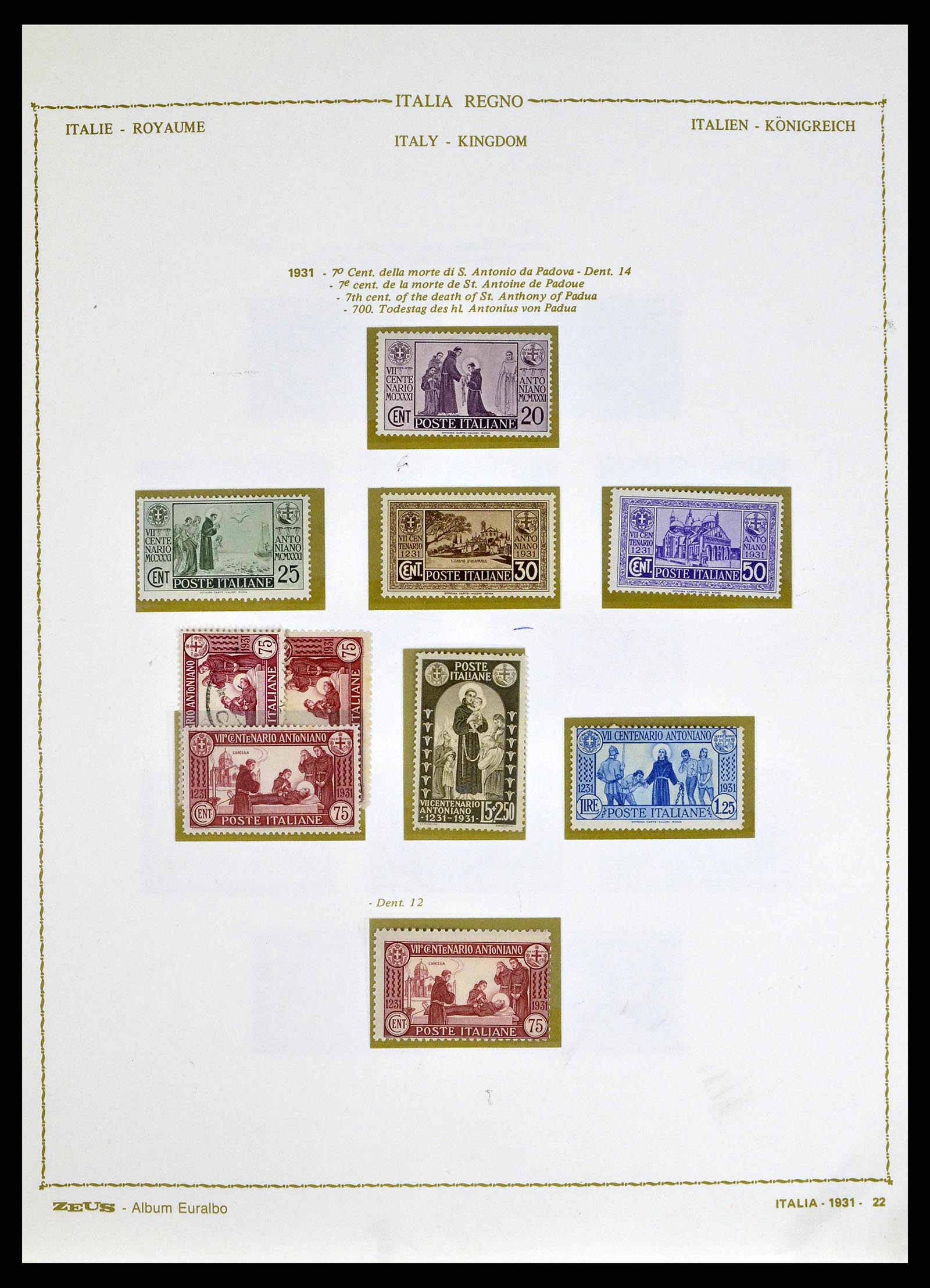 38605 0036 - Stamp collection 38605 Italy 1862-1942.
